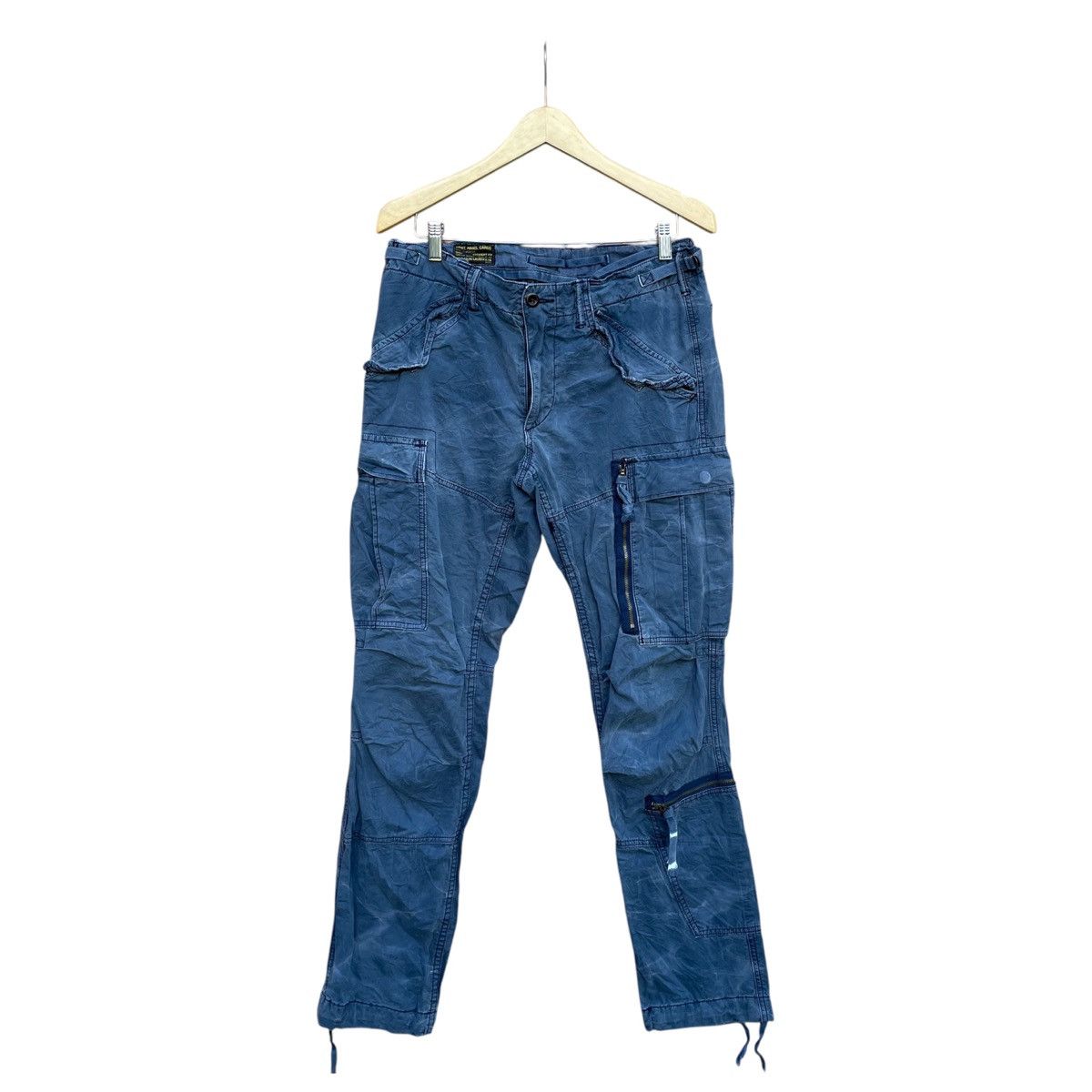 Polo Ralph Lauren × RRL Ralph Lauren × Ralph Lauren Sport 2000s Polo Ralph Laurent Military Drawstring Cargo Pant Size US 33 - 1 Thumbnail