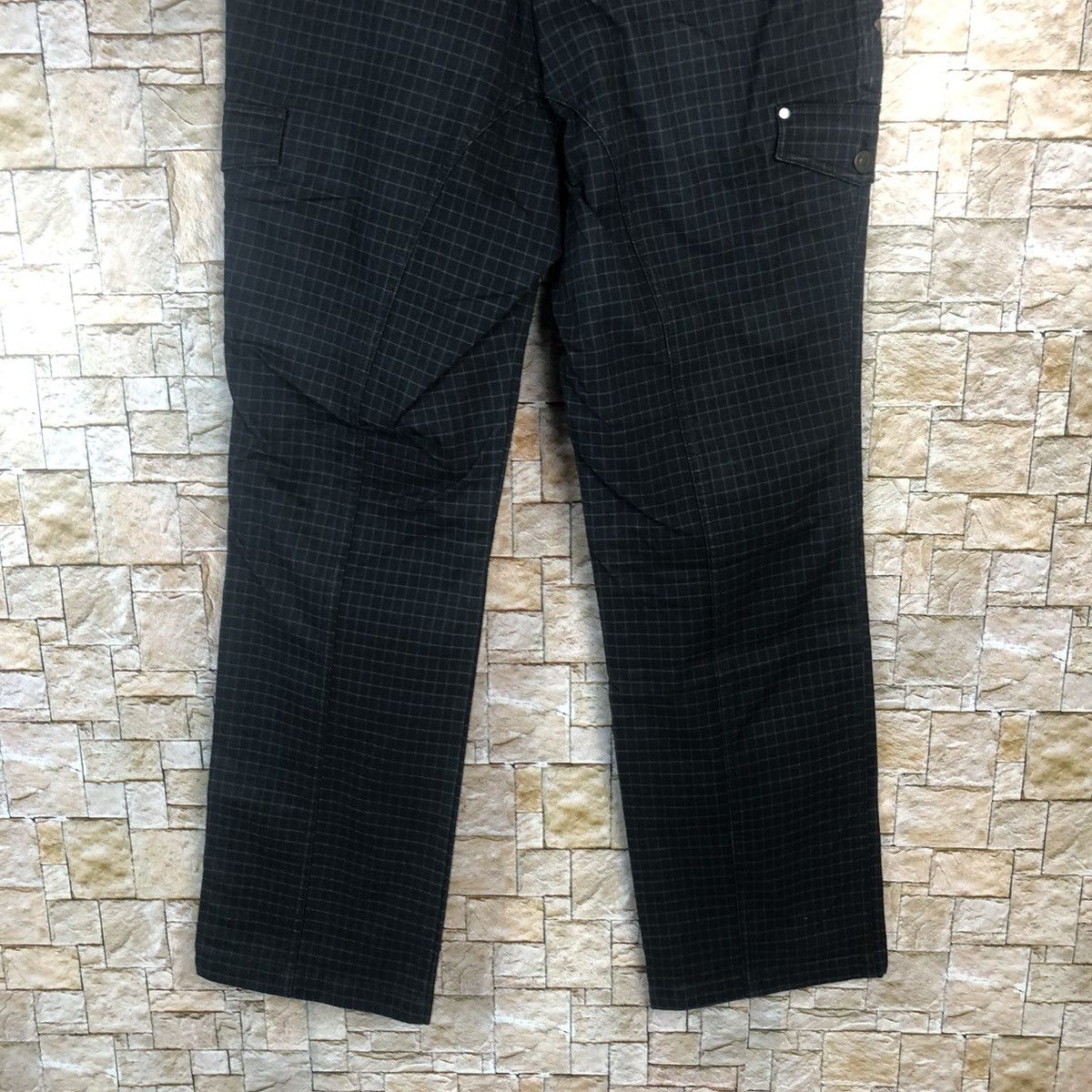 Japanese Brand Ignio Black Checkred Cargo Multipocket Pants #A113 Size US 34 / EU 50 - 14 Thumbnail