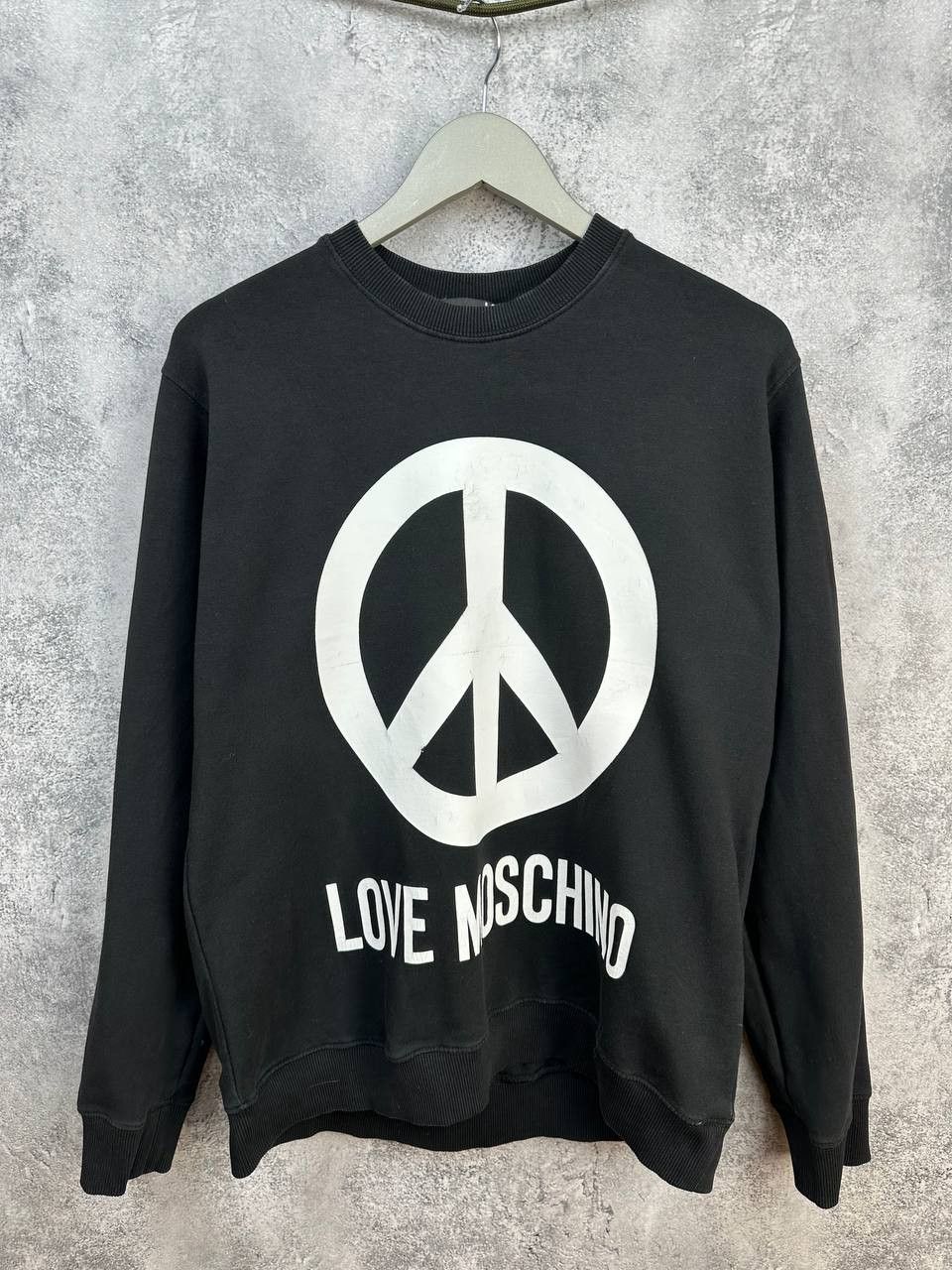 Moschino Love Moschino Peace Logo Sweatshirt Black Jumper Long Sleeve Size US M / EU 48-50 / 2 - 1 Thumbnail