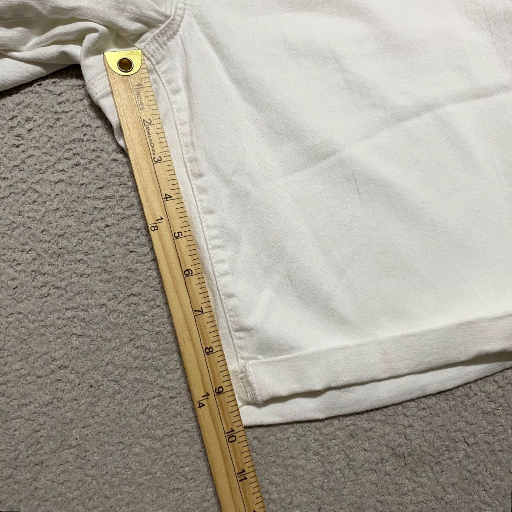 Apt. 9 Apt. 9 Womens Bermuda Shorts 14 White Denim Light Wash Inseam 9" Mid Rise Jeans Bermuda 9" Inseam White Mens Mens Size 36" / US 14 / IT 50 - 5 Thumbnail