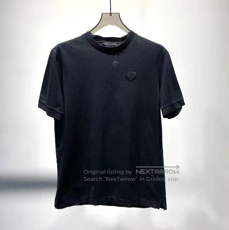 Prada Prada Black Cotton Men's T-Shirt. Size US M / EU 48-50 / 2 - 1 Thumbnail