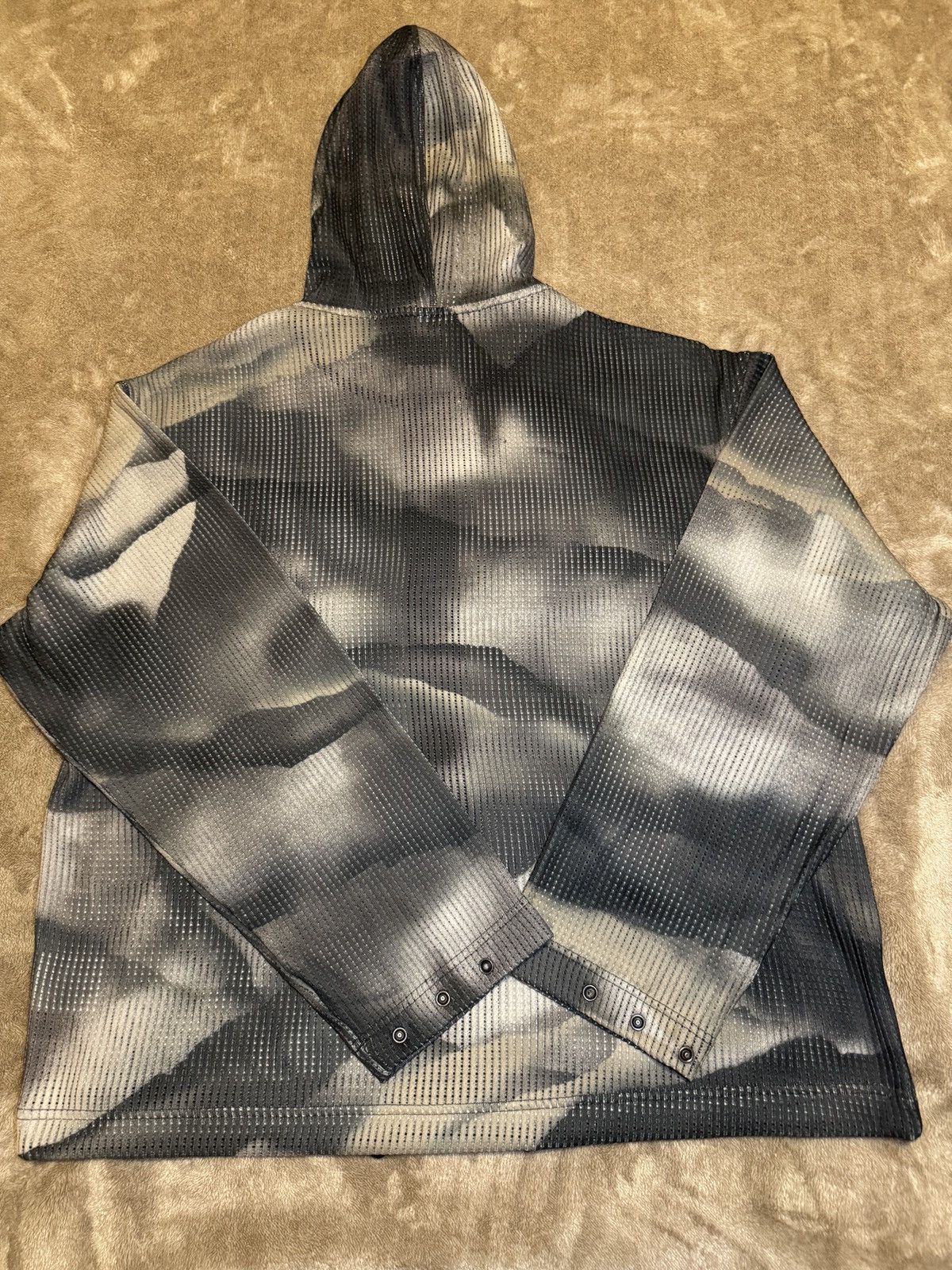 Nike × Stussy 🔥 Nike x Stüssy Mesh Hoodie (Black/Grey) – Size M 🔥 Size US M / EU 48-50 / 2 - 6 Thumbnail