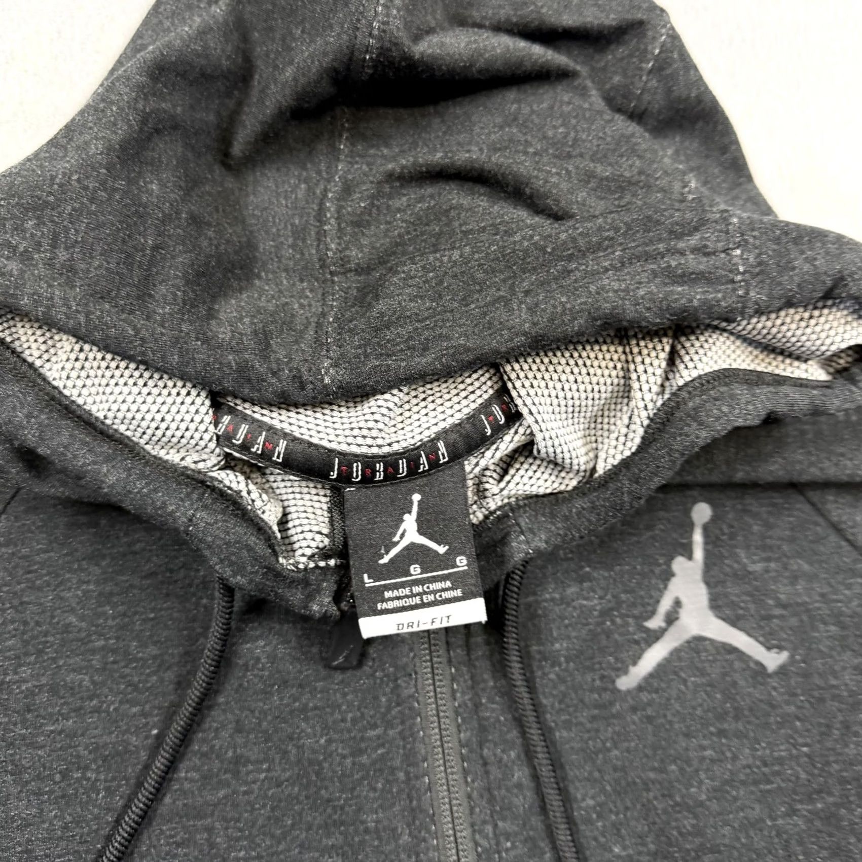 Jordan Brand Jordan Hoodie Sweatshirt Mens L Gray Dri-FIT Full Zip Jumpman Logo Athletic Size US L / EU 52-54 / 3 - 3 Thumbnail