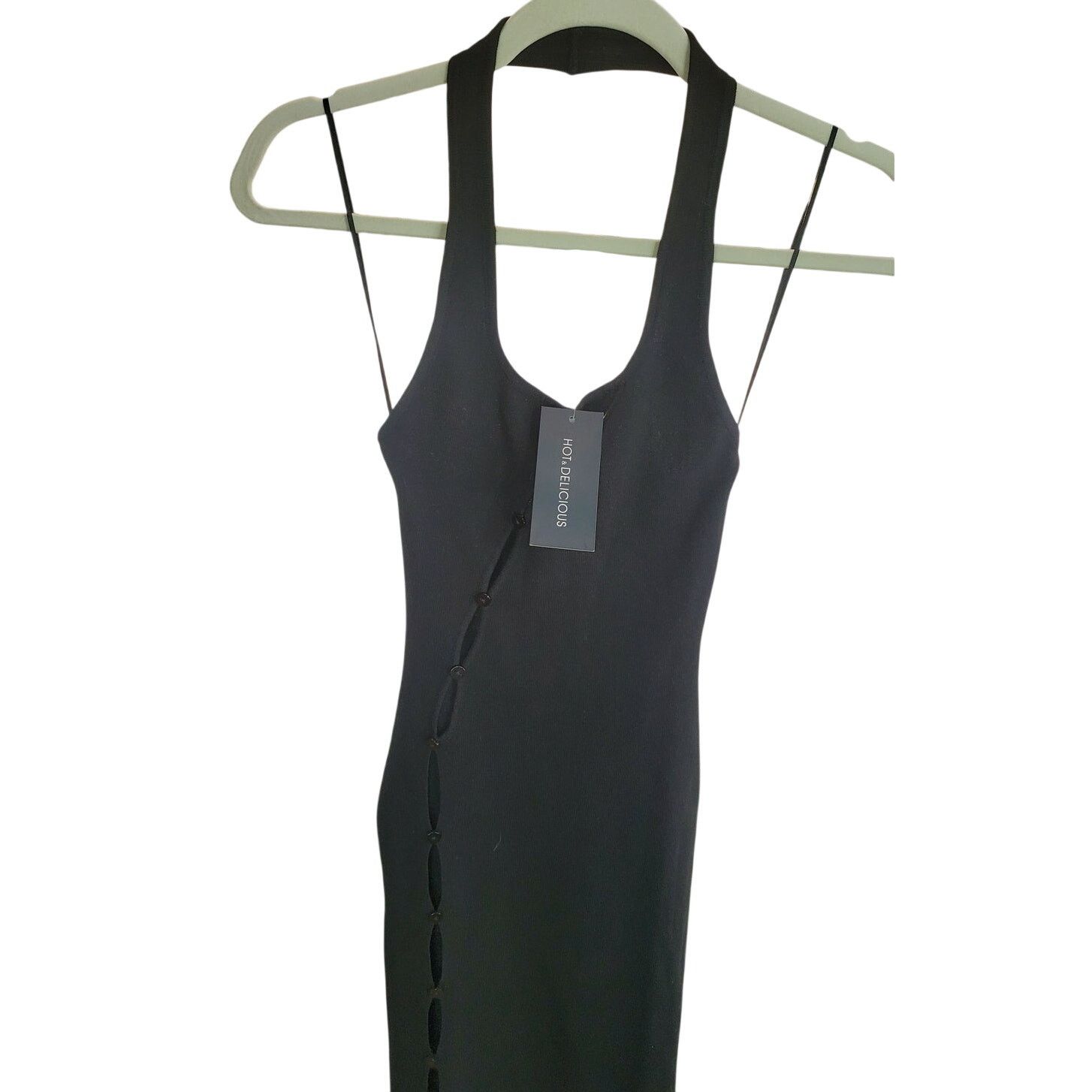 Other Hot & Delicious Black Halter Bodycon Peekaboo Dress NWT S Size S / US 4 / IT 40 - 1 Thumbnail