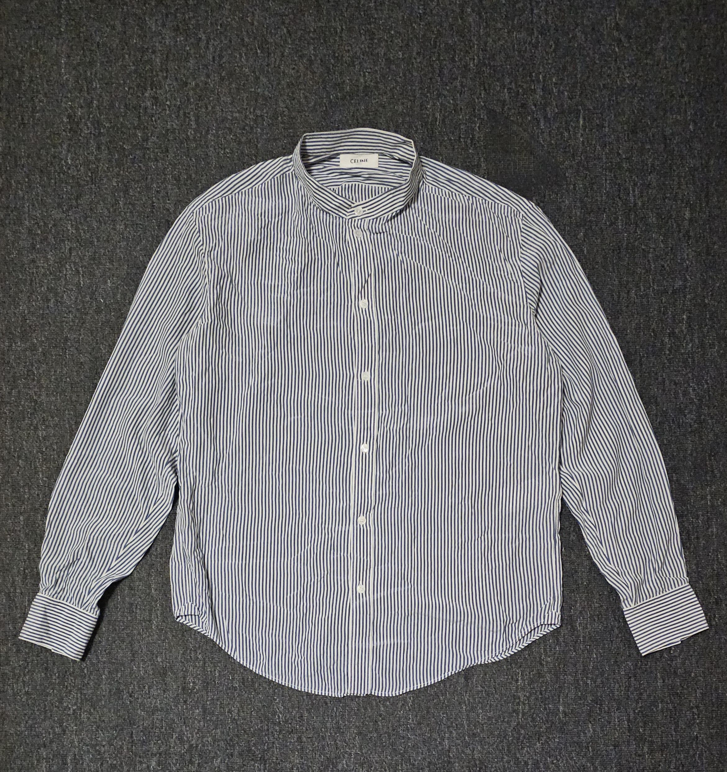 Celine Celine Men's Striped Soil Shirt Size 39 Size US M / EU 48-50 / 2 - 1 Thumbnail