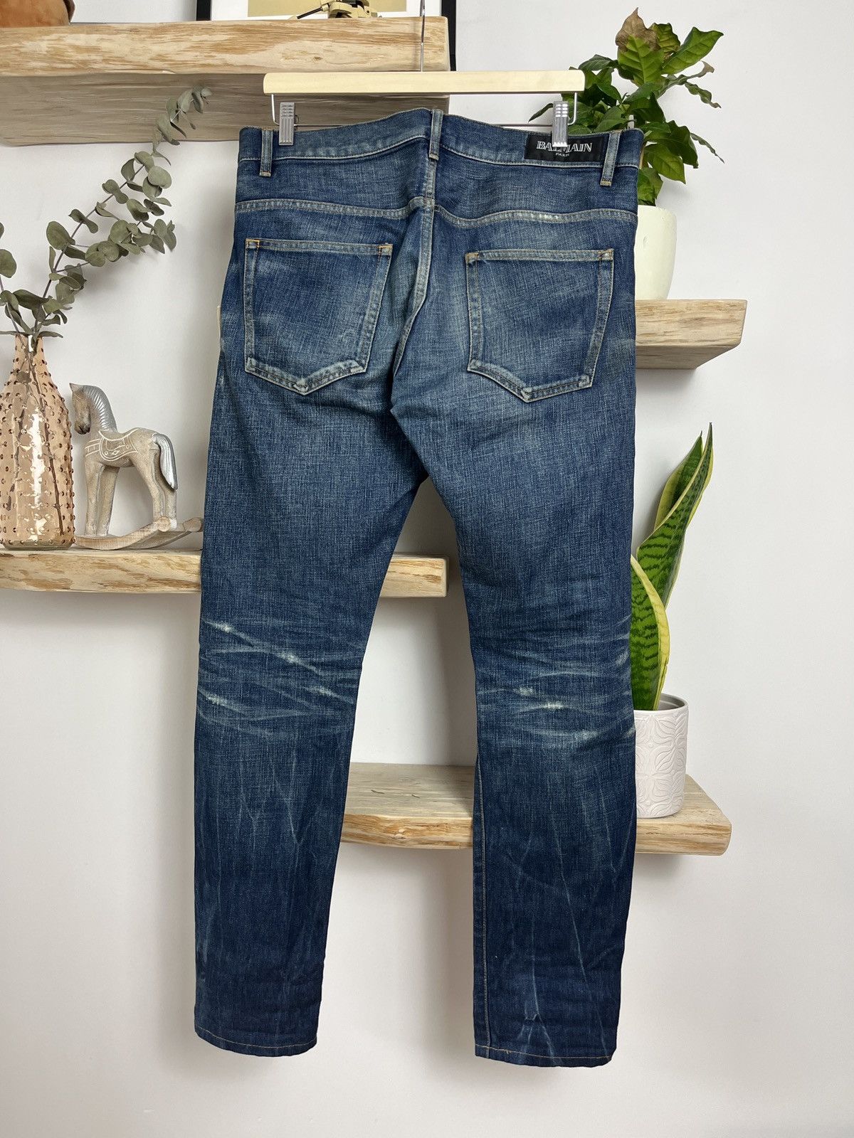 Balmain Balmain Decarnin era blue Wash Jeans Size US 32 / EU 48 - 2 Thumbnail