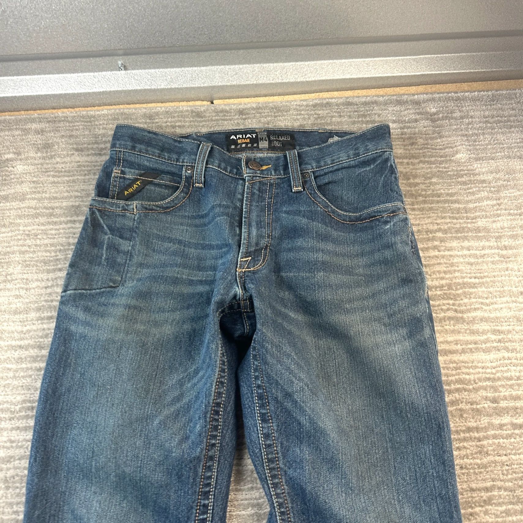 Ariat Ariat Jeans M4 30x30 Blue Denim Bootcut Relaxed Mens Regular Size 30-30 Classic 90s Cowboys & Western Theme Utility Pants Size US 30 / EU 46 - 3 Thumbnail