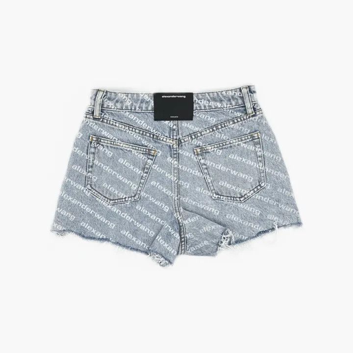 Alexander Wang Alexander Wang Logo Denim Shorts for Women - Size 25" / US 0 / IT 36 - 1 Thumbnail