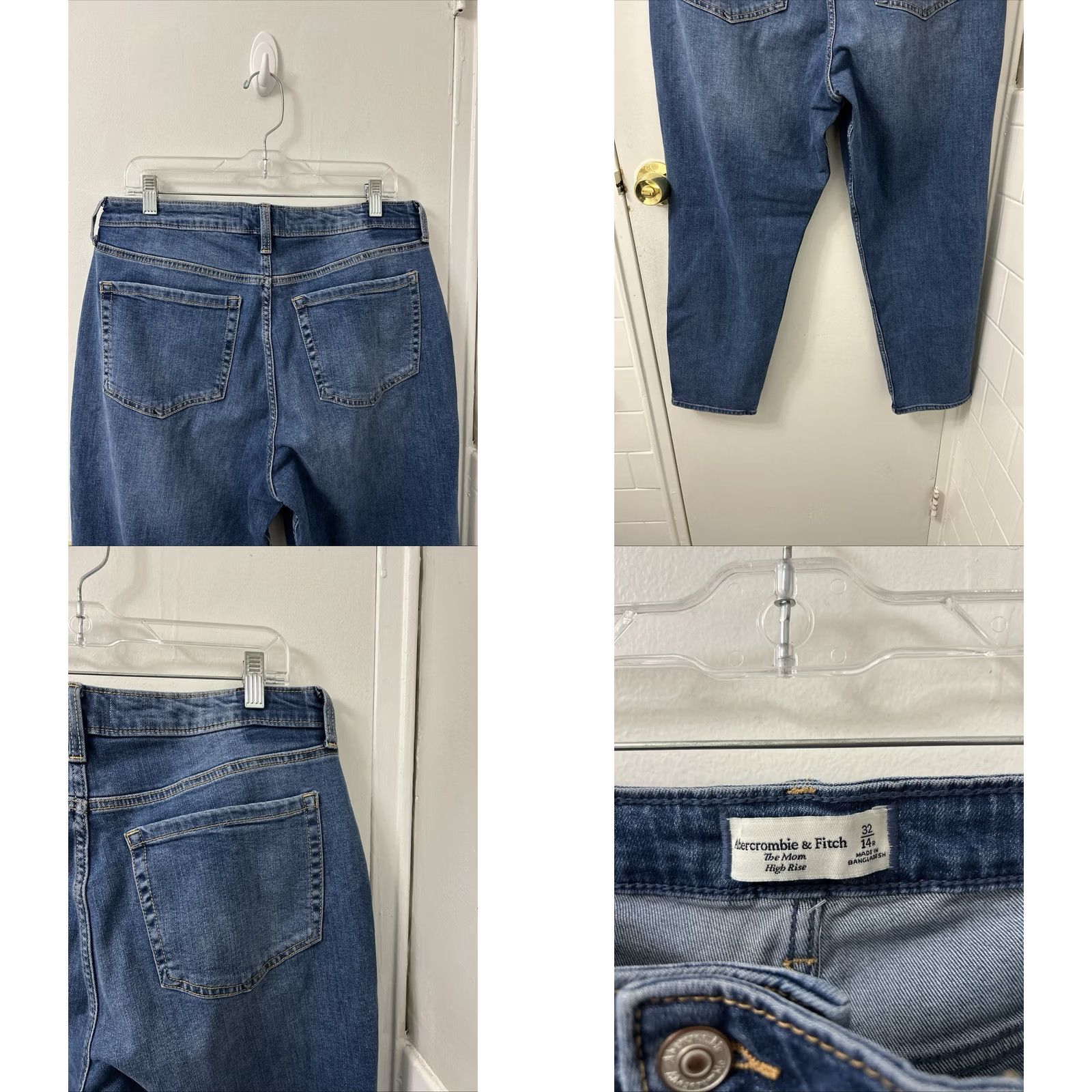 Abercrombie & Fitch Abercrombie Fitch The Mom Jean Womens Sz 34x26 Blue Wash High Rise Denim NWT Size 24" / US 00 / IT 34 - 8 Thumbnail