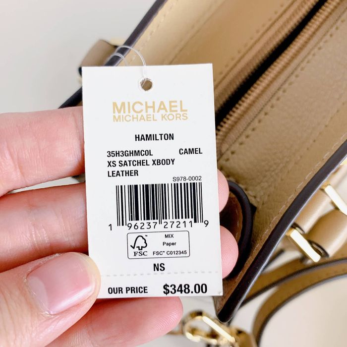 Michael Kors Michael Kors 35H3GHMC0L Hamilton XS Satchel Leather Camel ...