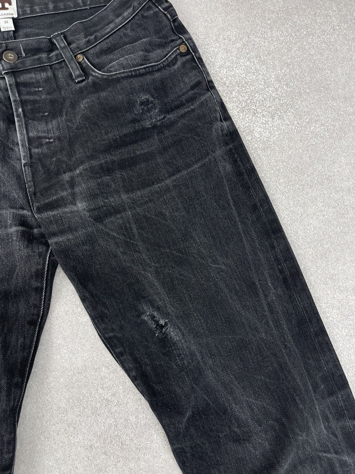 Tellason Vintage Tellason Selvedge Distressed Denim Jeans Size 33 Size US 33 - 6 Thumbnail