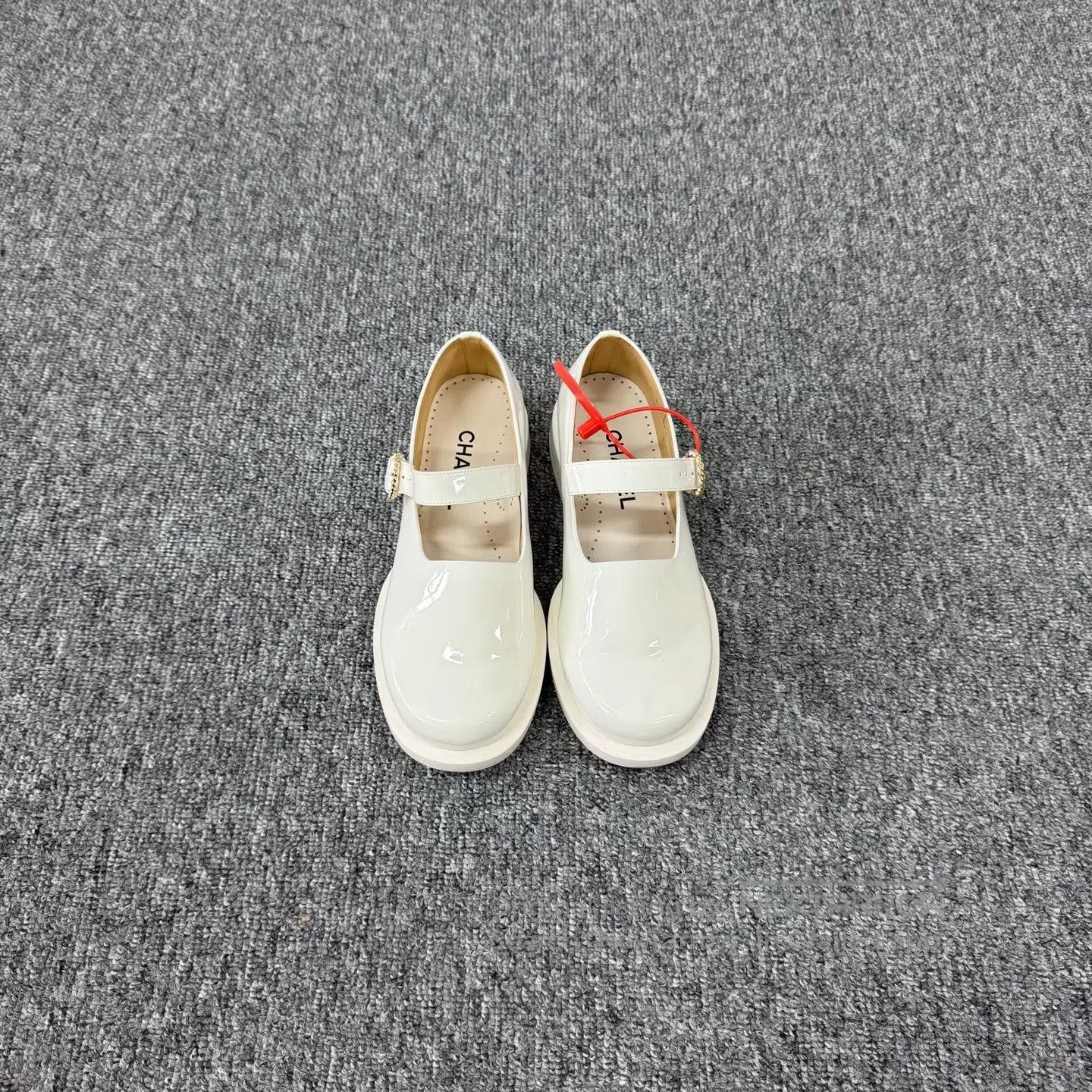 Chanel Chanel White painted leather; Mary Jane leather shoes| Size US 6 / IT 36 - 2 Thumbnail