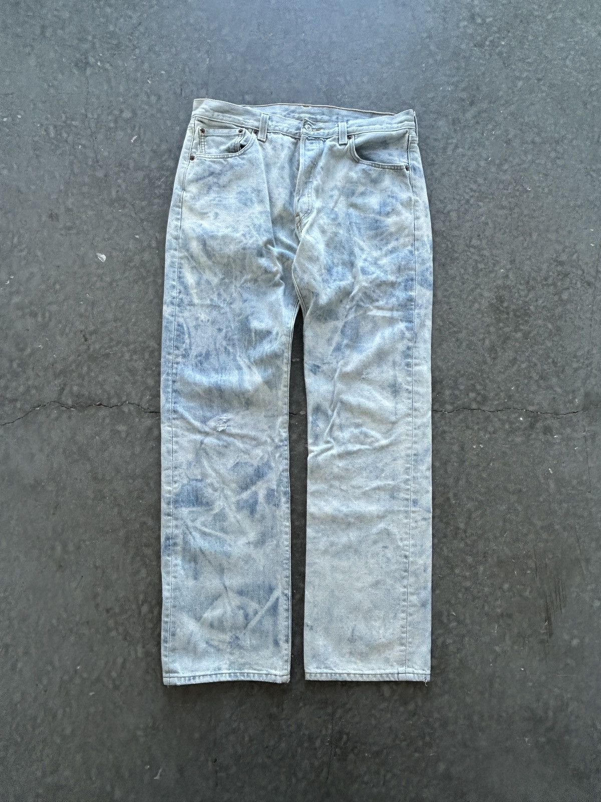 Levi's Vintage 90s Bleached Levis 501 Denim Jeans 36x34 Size US 36 / EU 52 - 4 Thumbnail