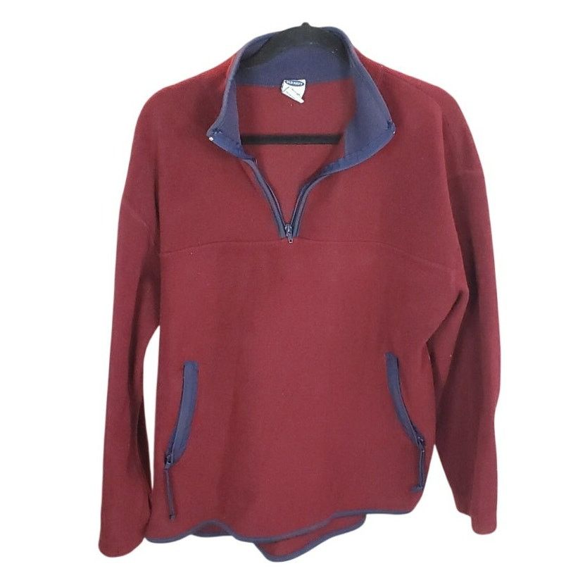 Old Navy Old Navy Red Half Zip Fleece Pullover Sweatshirt Size L Size US L / EU 52-54 / 3 - 1 Thumbnail