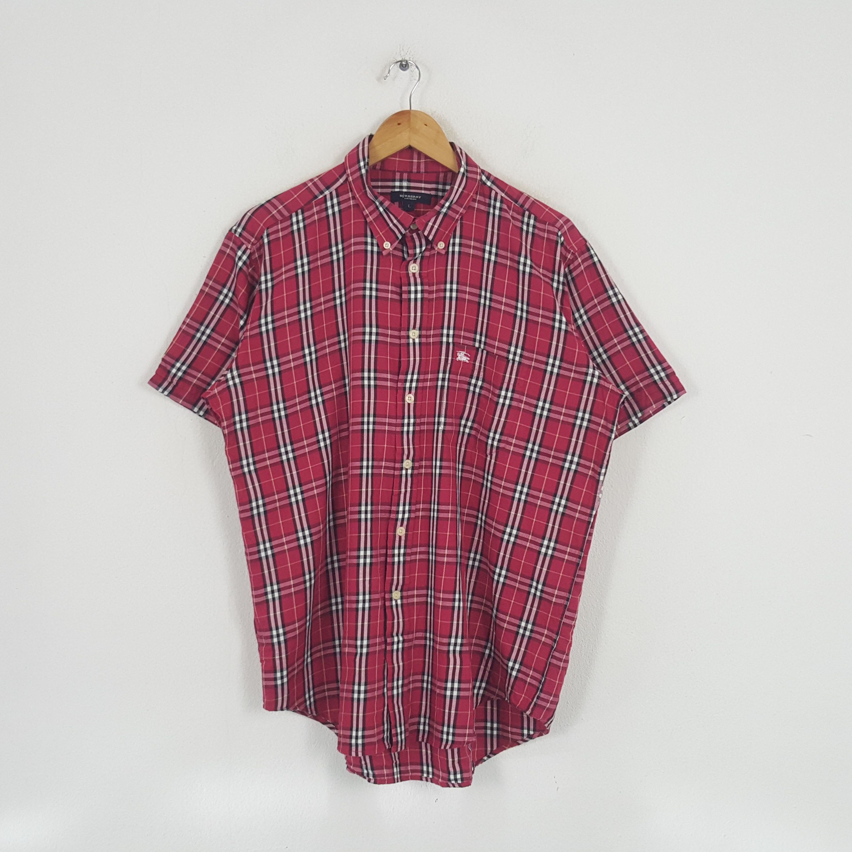 Burberry × Vintage Vintage Burberry London Retro Style Shirt Button up Size US XL / EU 56 / 4 - 1 Thumbnail