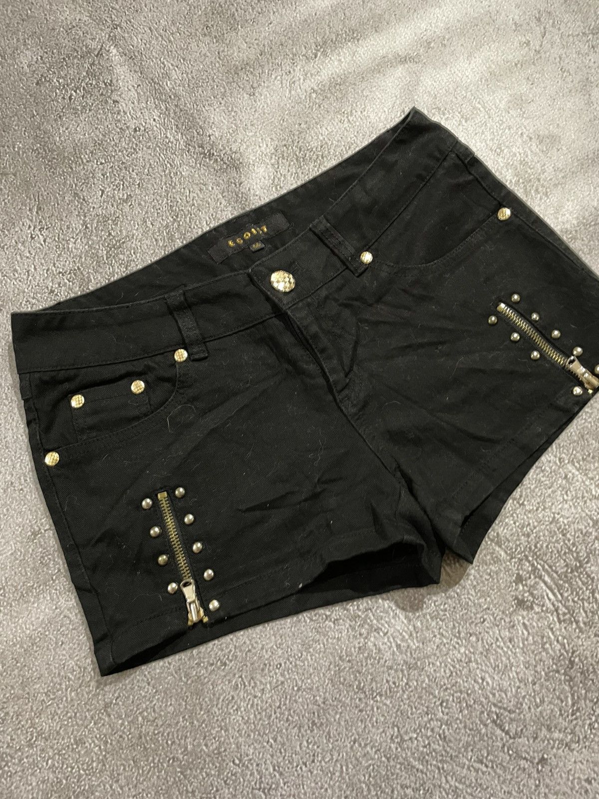 If Six Was Nine × Le Grande Bleu (L.G.B.) × True Religion Egoist Hot Pants Punk style Size 29" - 2 Thumbnail