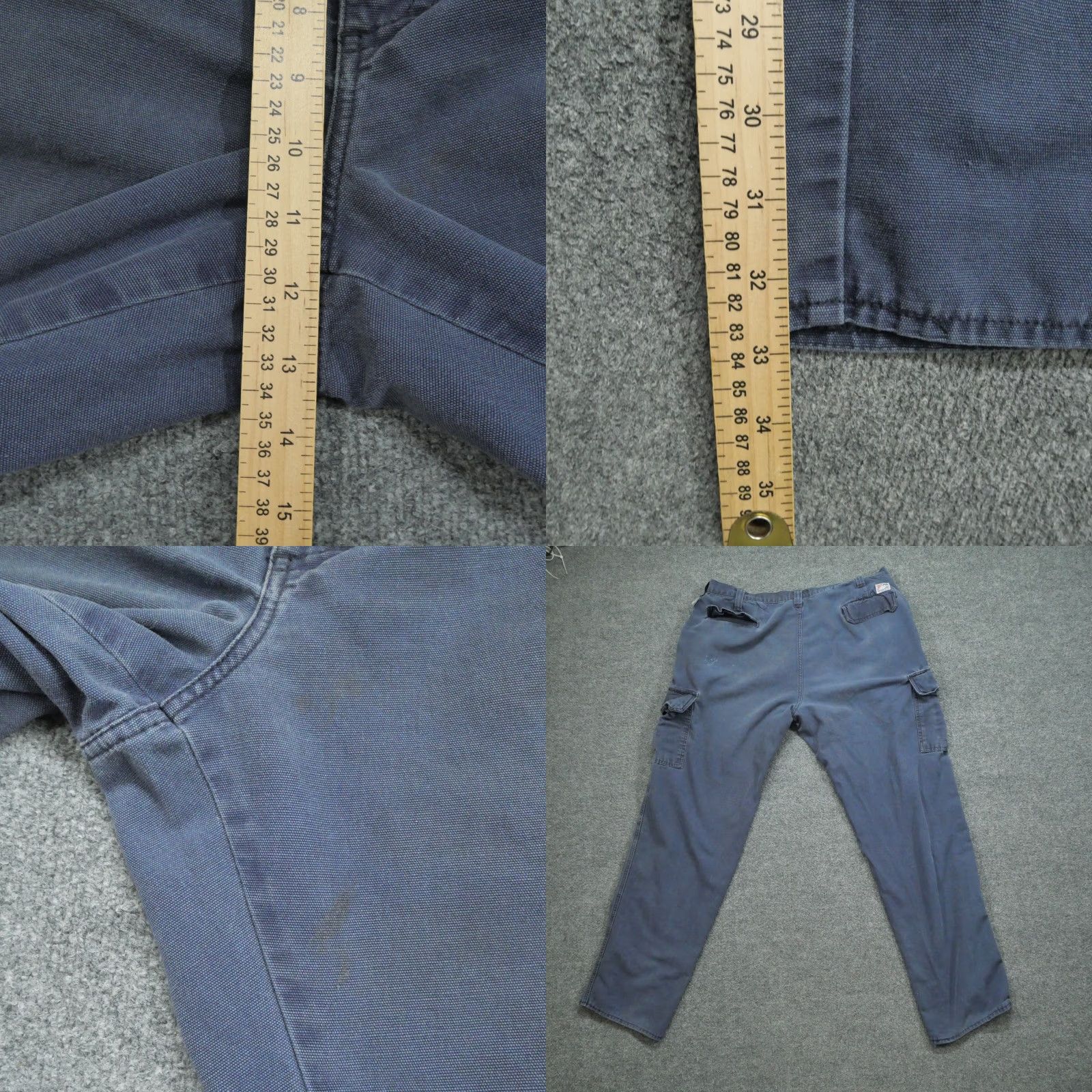 Vintage Tyndale Pants Mens 42x34 Blue Cargo Flame-Resistant Workwear Size US 40 / EU 56 - 8 Thumbnail