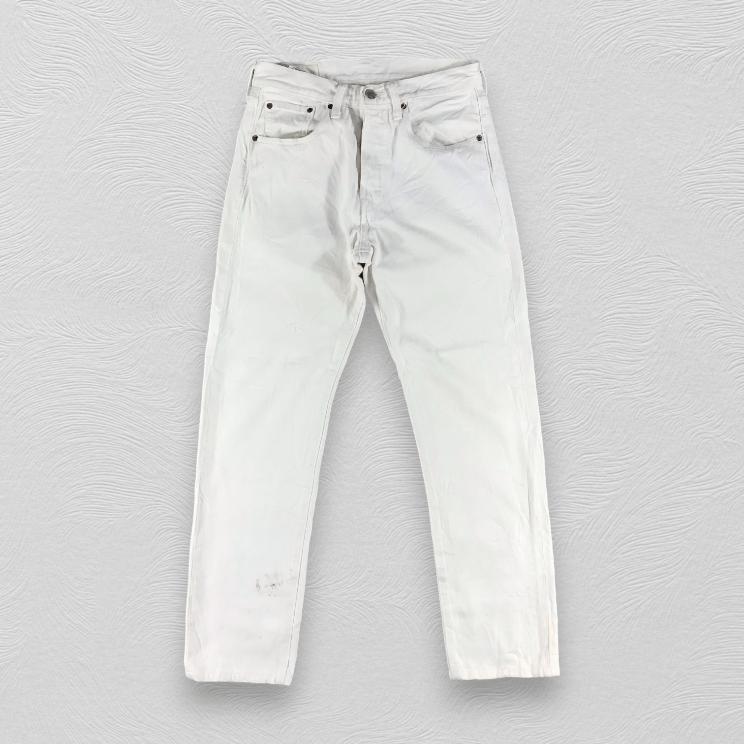 Levi's Levis 501 Jeans Light Wash White Denim KJ1290 Size US 28 / EU 44 - 1 Thumbnail