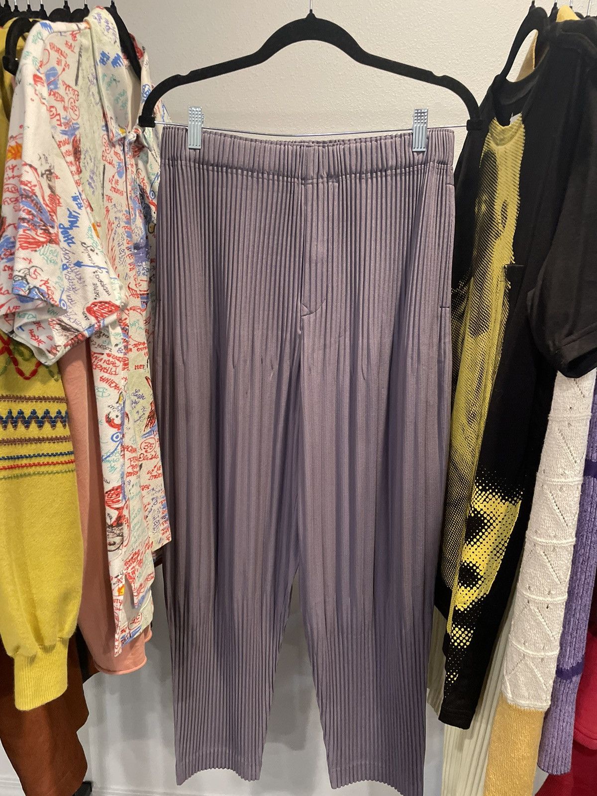 Homme Plisse Issey Miyake Homme Plissé Issey Miyake Purple Monthly Color Trouser Size US 29 - 6 Thumbnail