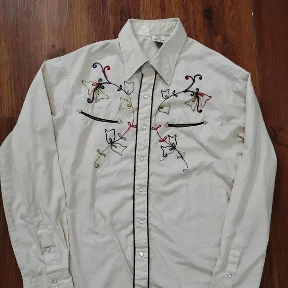 Other Vintage Alfie California Embroidered Pearl Western Shirt Size US XL / EU 56 / 4 - 2 Thumbnail