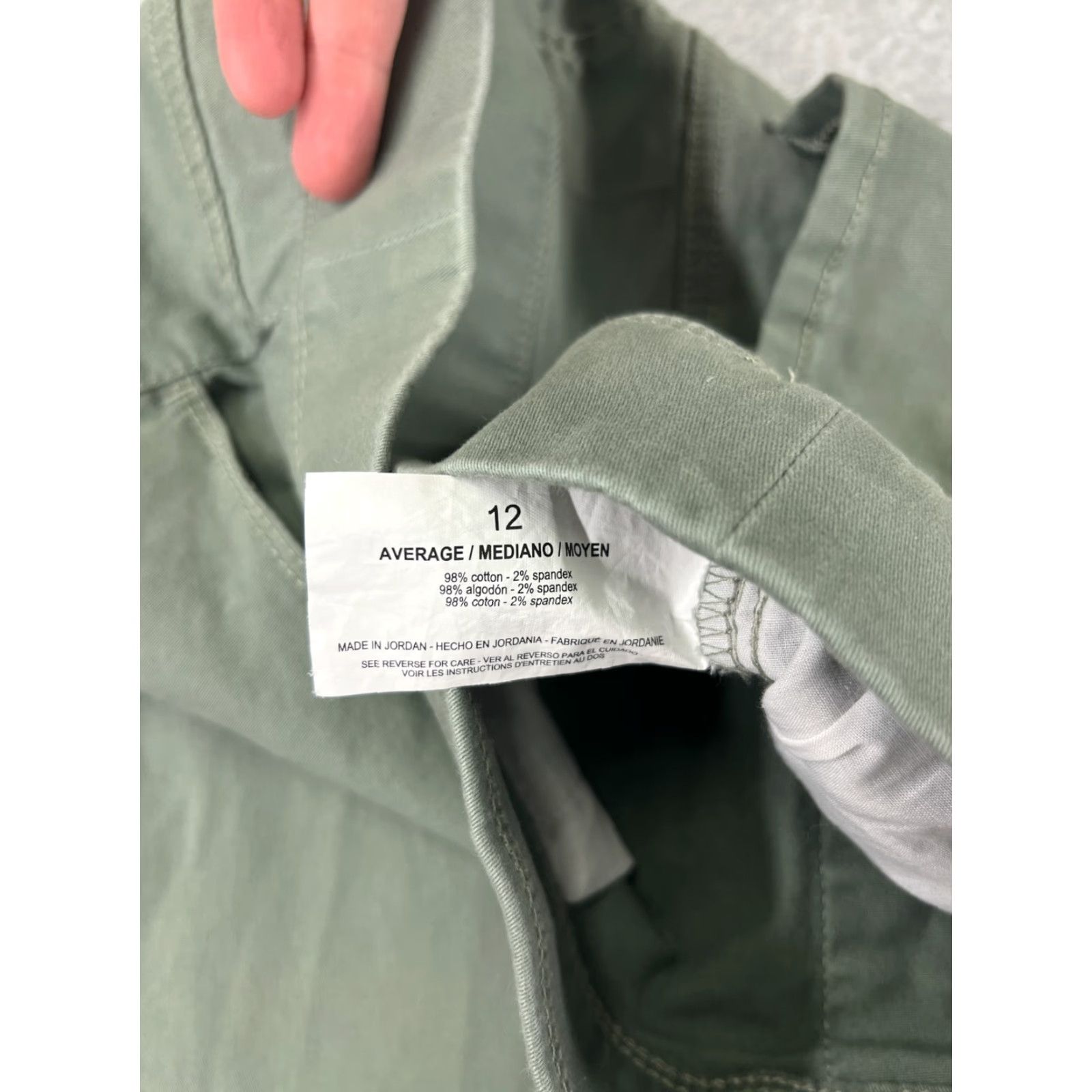Gloria Vanderbilt Gloria Vanderbilt Pants Womens 12 Green Pull On Cotton Twill Pockets 34x24 Chino Regular Size 34" / US 12 / IT 48 - 4 Thumbnail