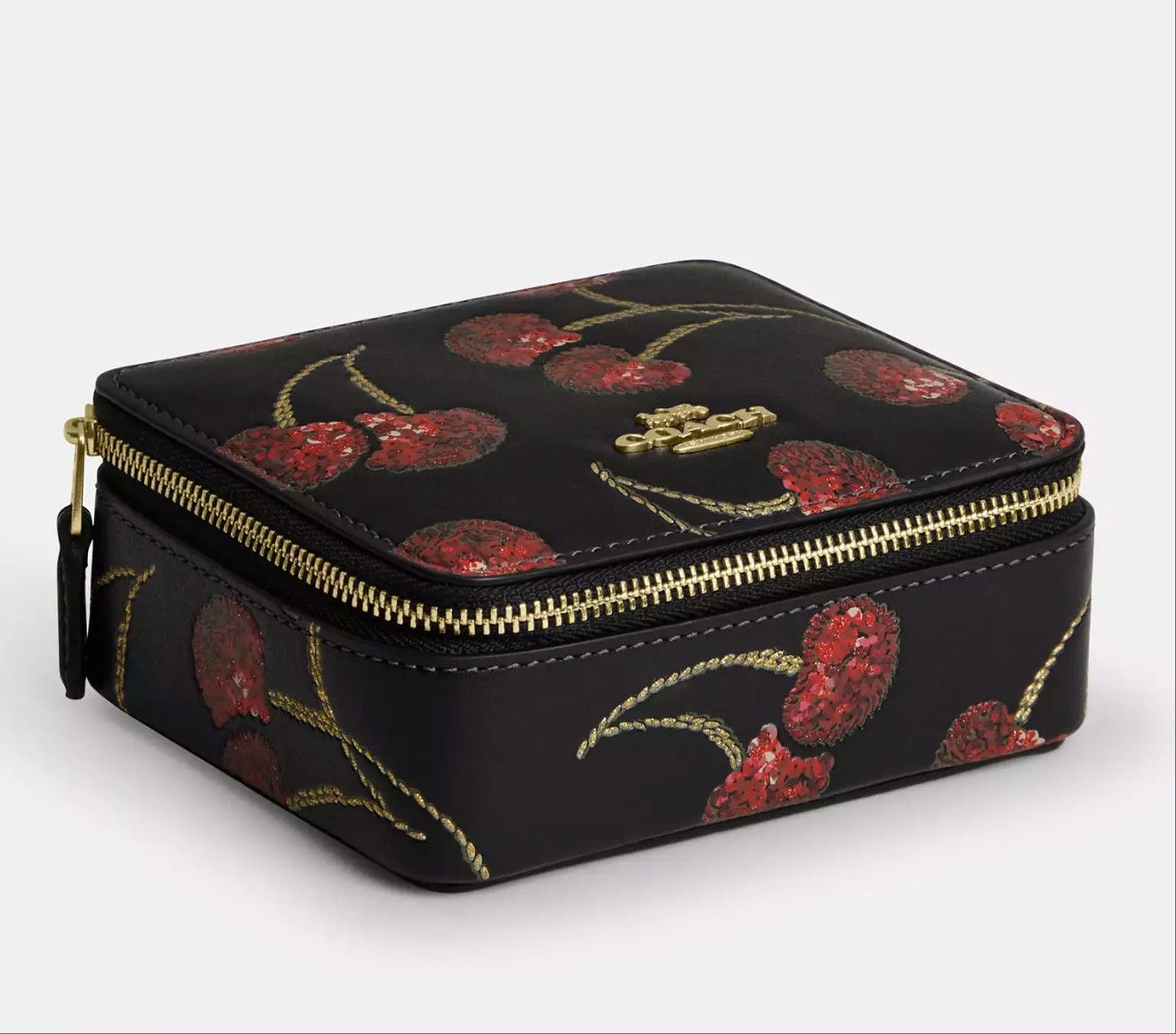 Coach Large Jewelry Box With Cherry Print CDD69 Size ONE SIZE - 8 Thumbnail
