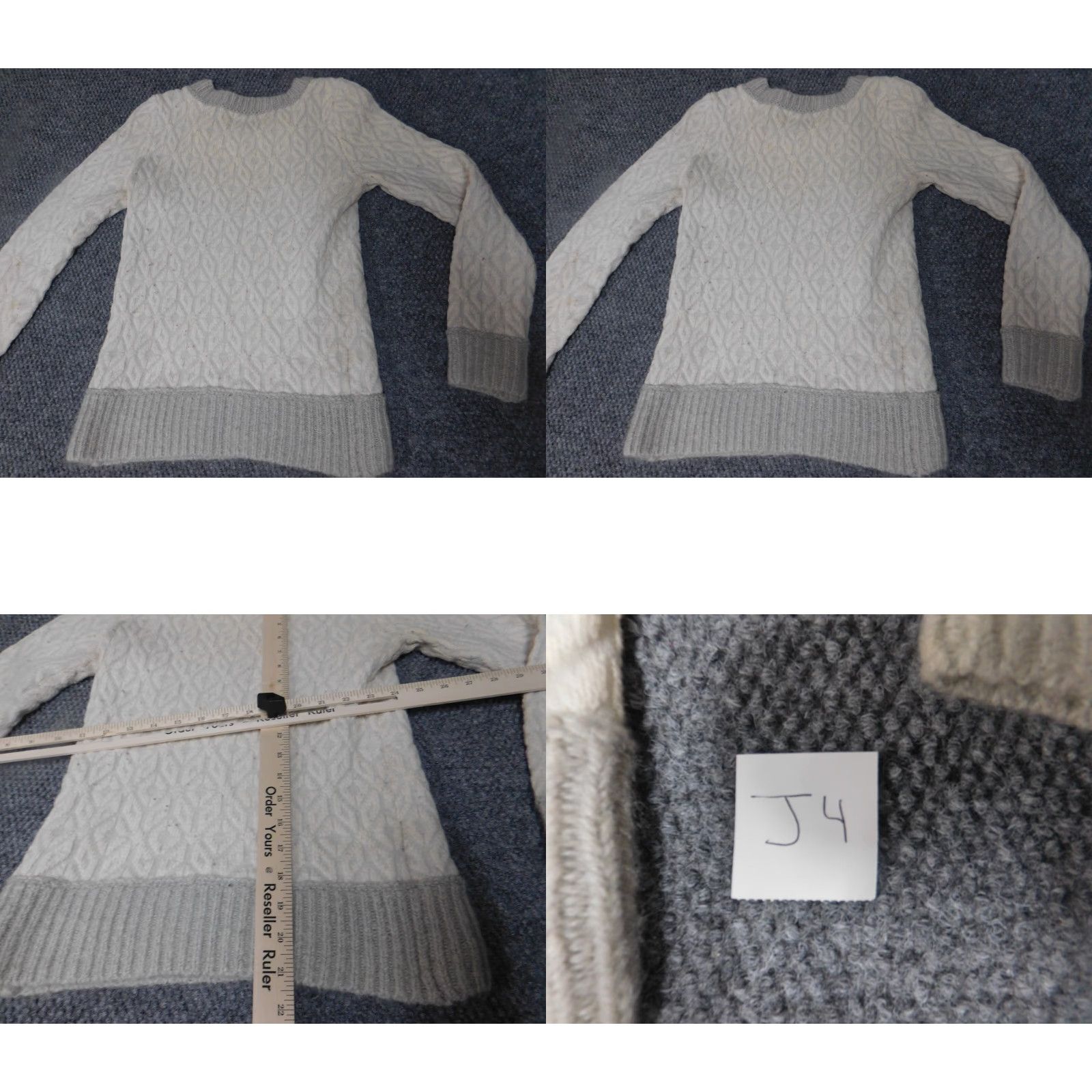 Loft LOFT Sweater Shirt Pets XXSP Gray Rib Knit Crewneck Pullover Women’s Striped Long Sleeve Knit Cotton Casual Casual Women Size XXS / US 00 / IT 34 - 10 Thumbnail