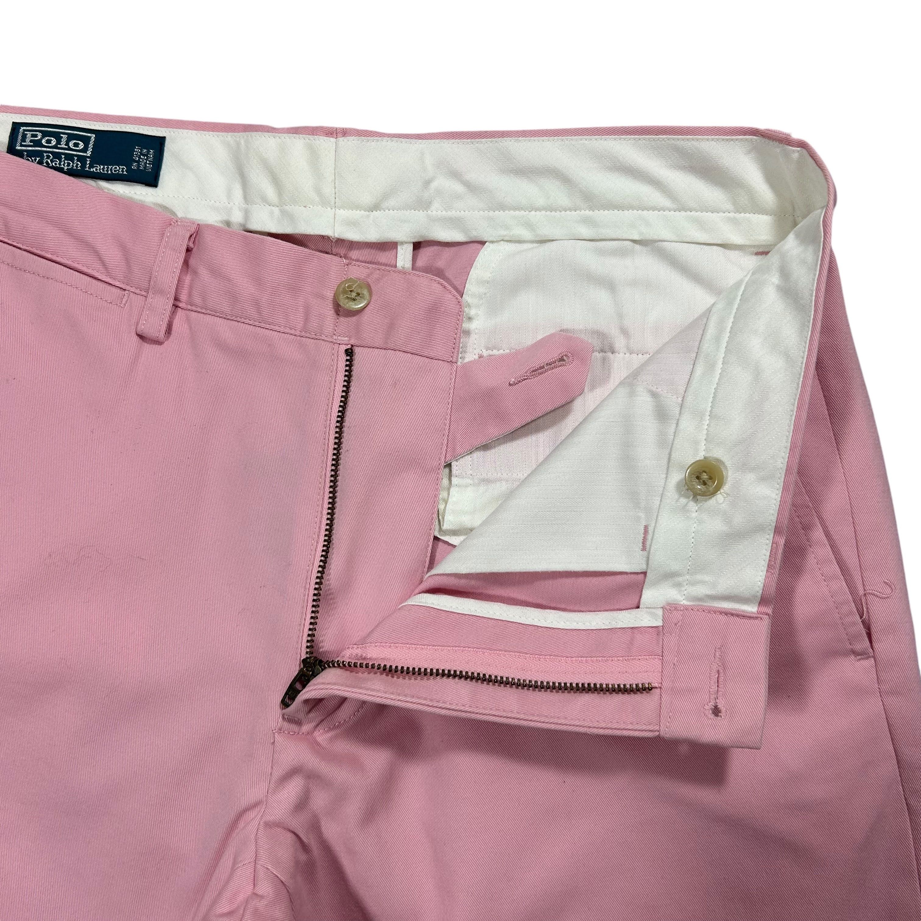 Polo Ralph Lauren Polo Ralph Lauren Pink Regular Straight Pants W33L30 Size US 33 - 6 Thumbnail