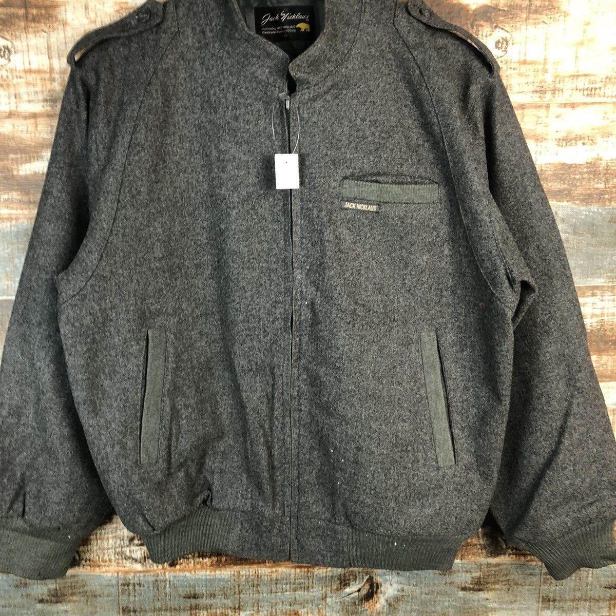 Japanese Brand Jack Nicklaws Grey Bombers Jacket #A1300 Size US M / EU 48-50 / 2 - 6 Thumbnail
