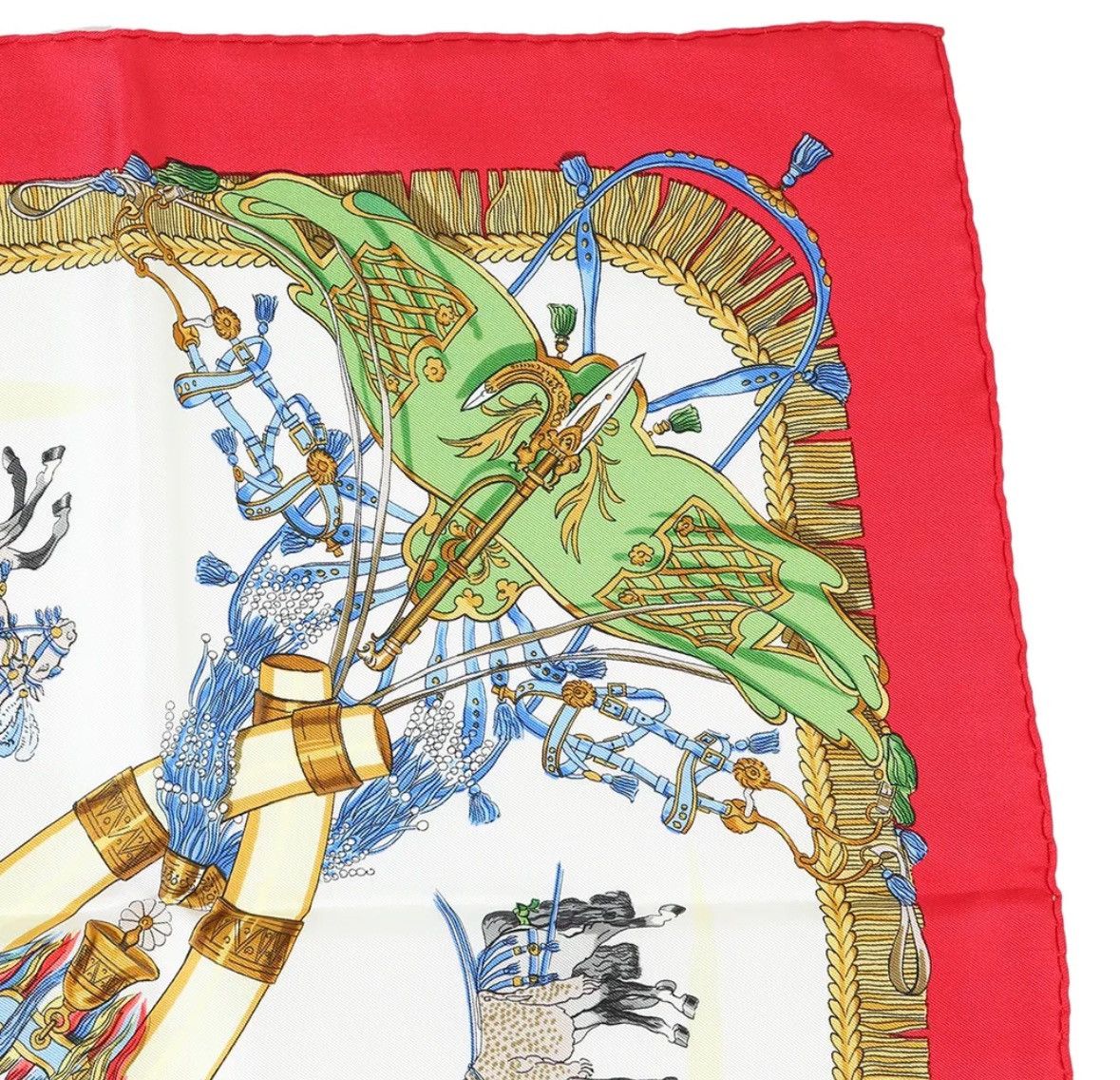 Designer × Hermes HERMÈS Carre 90 Caparacons de la France et de L'Inde Silk Size ONE SIZE - 4 Thumbnail
