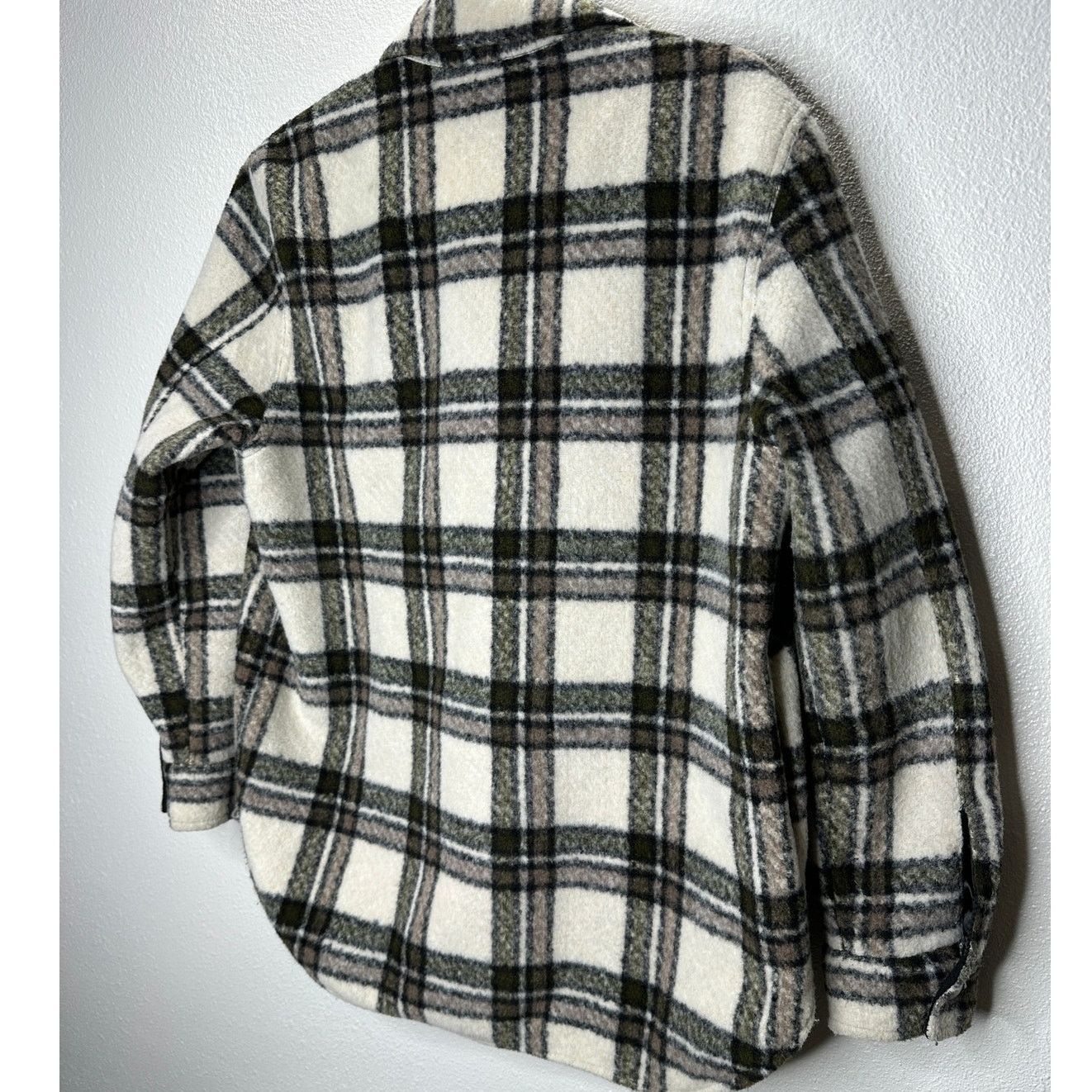 BLANKNYC Blank NYC Cream Brown Plaid Snap Button Collared Shacket S Size S / US 4 / IT 40 - 13 Thumbnail