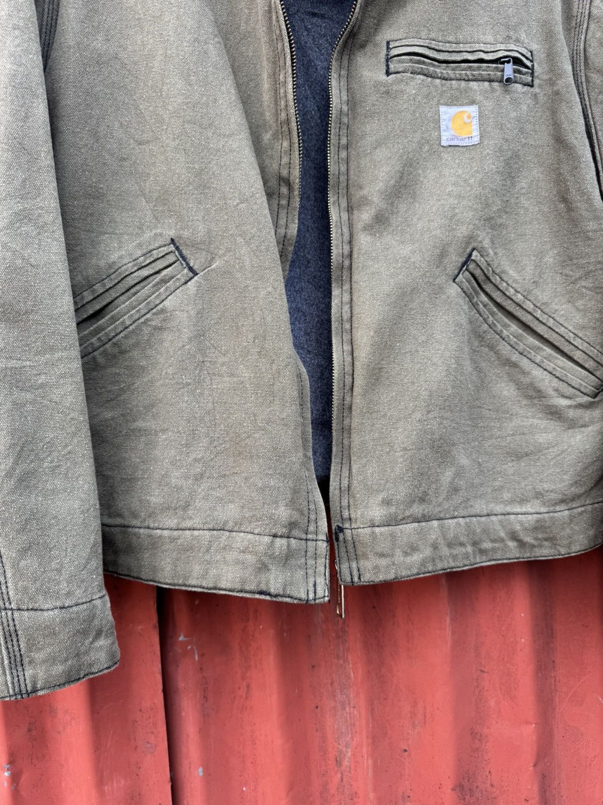 Carhartt Vintage Carhartt detroit Green lined J01 BLK CROPPED Jacket Size US L / EU 52-54 / 3 - 11 Thumbnail
