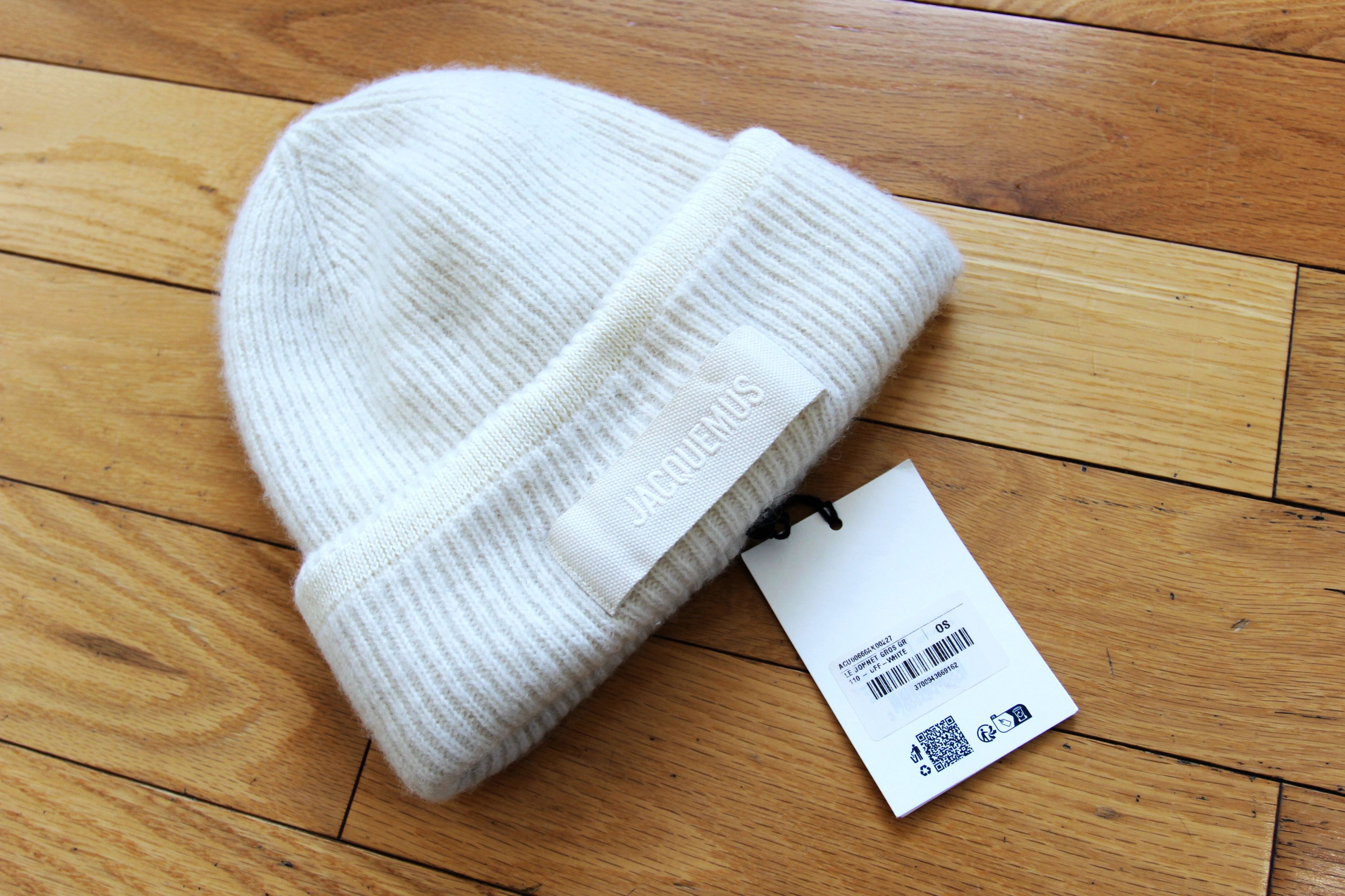 Jacquemus BNWT AW25 JACQUEMUS LE BONNET GROS TUQUE BEANIE OFF WHITE Size ONE SIZE - 2 Thumbnail