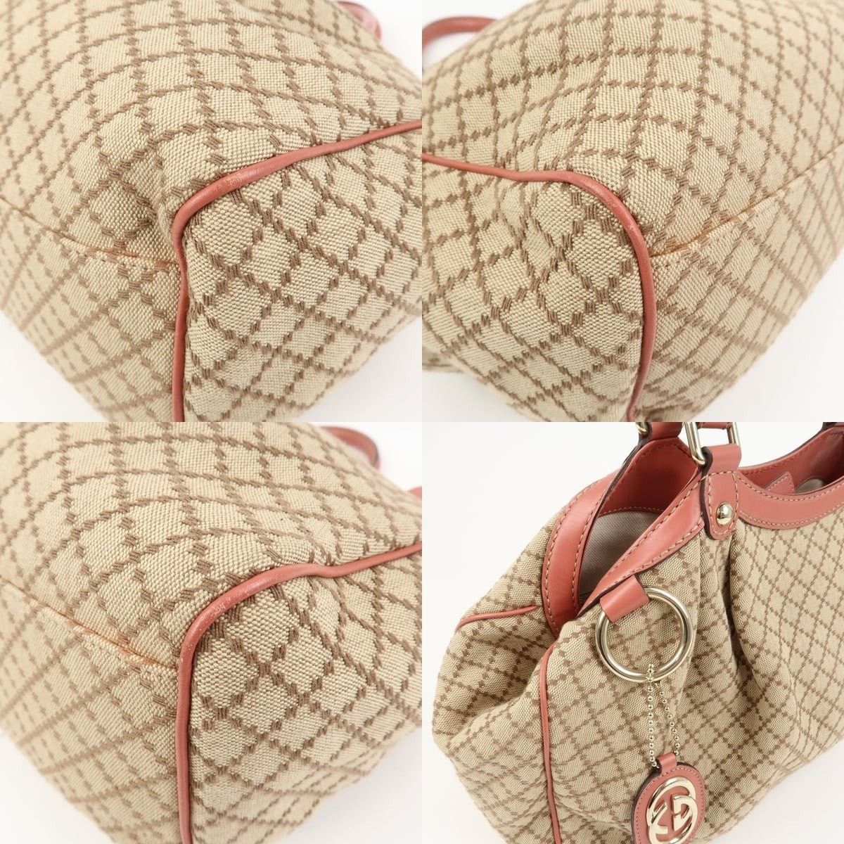 Gucci Gucci Diamante Sukey Interlocking G Canvas Tote Beige Size ONE SIZE - 5 Thumbnail