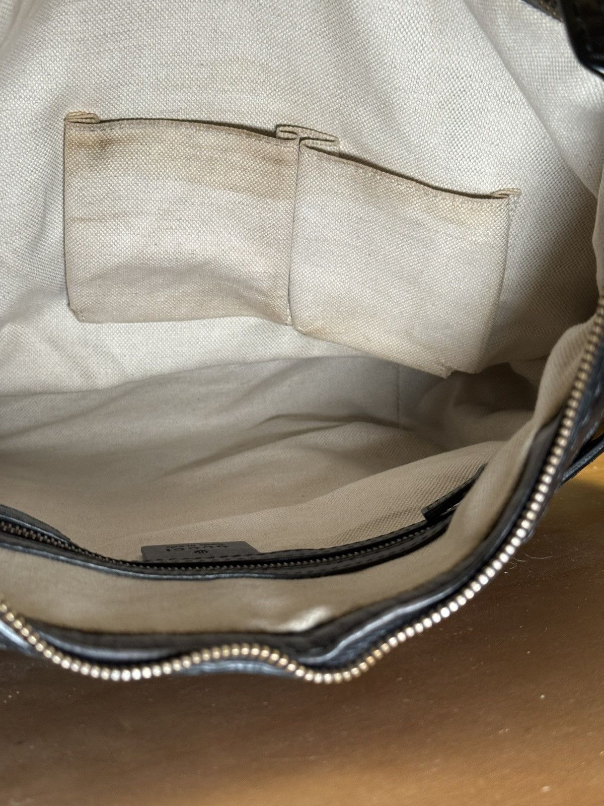 Gucci GUCCI Black Leather GG Running Medium Double G Hobo Bag Size ONE SIZE - 9 Thumbnail