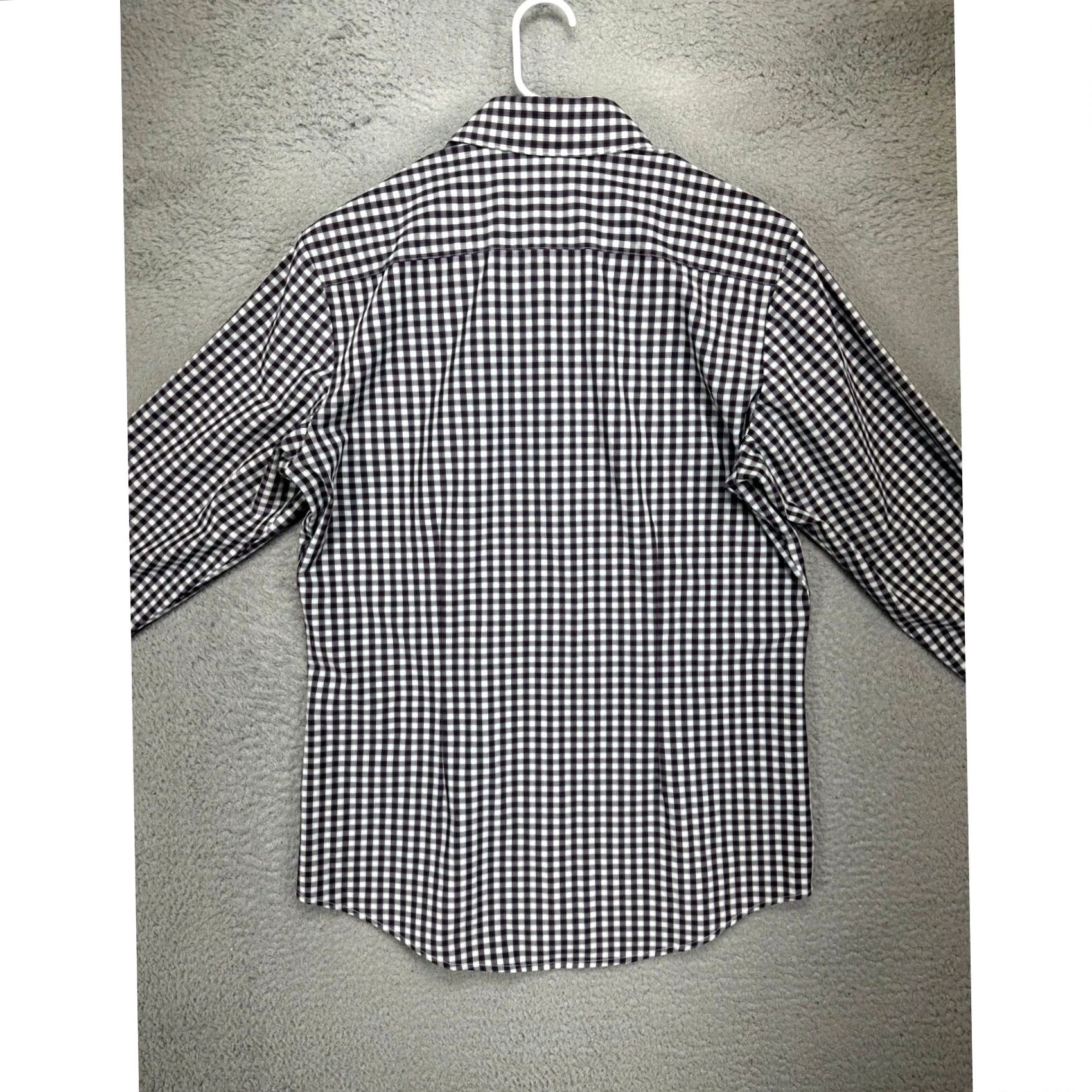 Mizzen+Main Mizzen+Main Button Up Shirt Casual Plaid Brown/White Mens Medium Regular Stretch Trim Fit Long Sleeve" Size US M / EU 48-50 / 2 - 3 Thumbnail