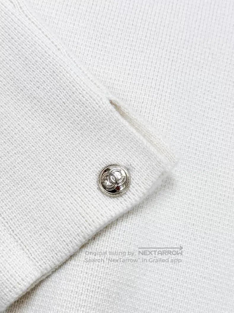 Chanel Chanel Double c gold logo epaulette buckle long-sleeved ca Size XS / US 0-2 / IT 36-38 - 4 Thumbnail