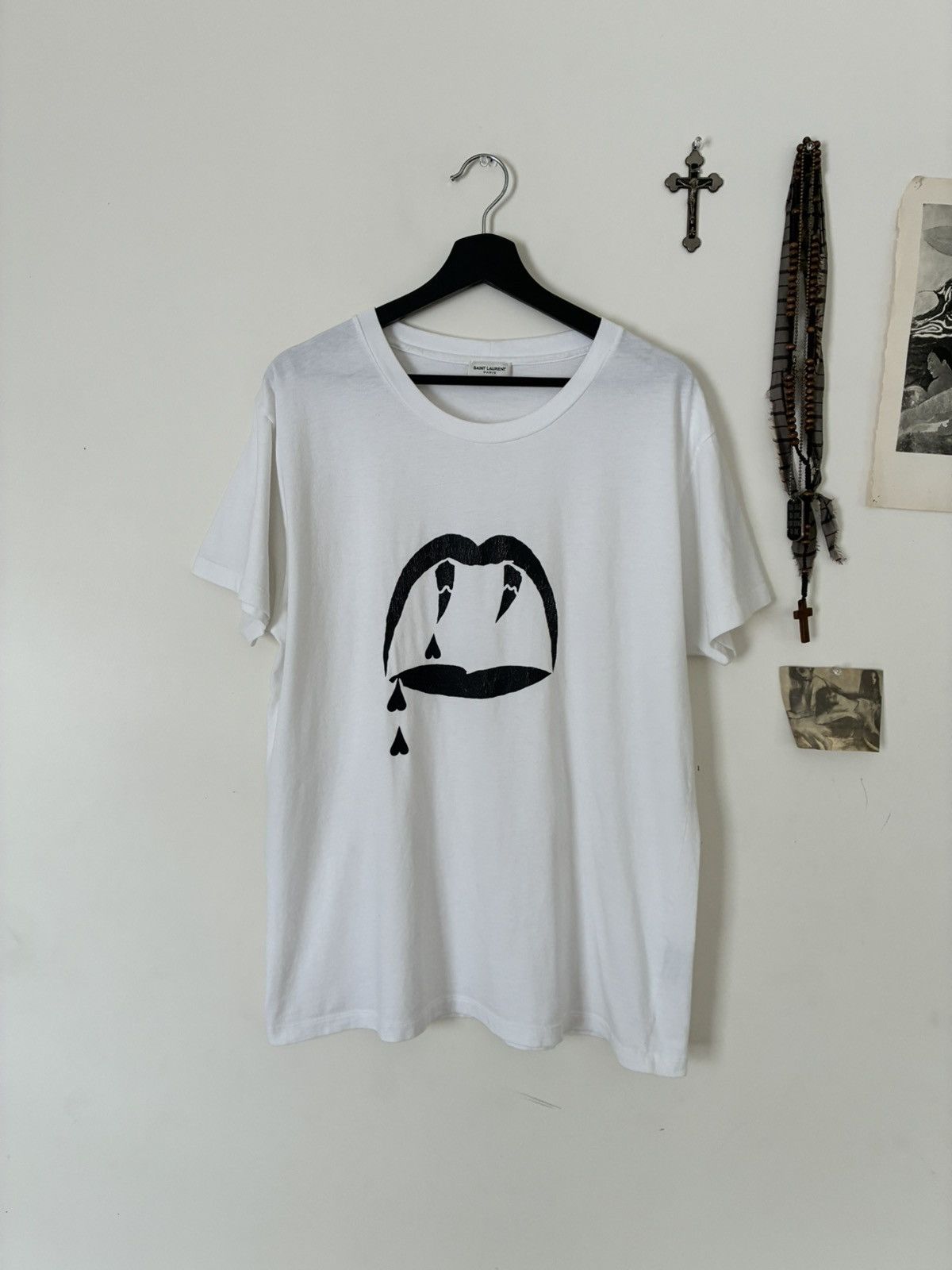 Saint Laurent Paris Saint Laurent Paris 2013 Blood Luster Tee Size US XL / EU 56 / 4 - 1 Thumbnail