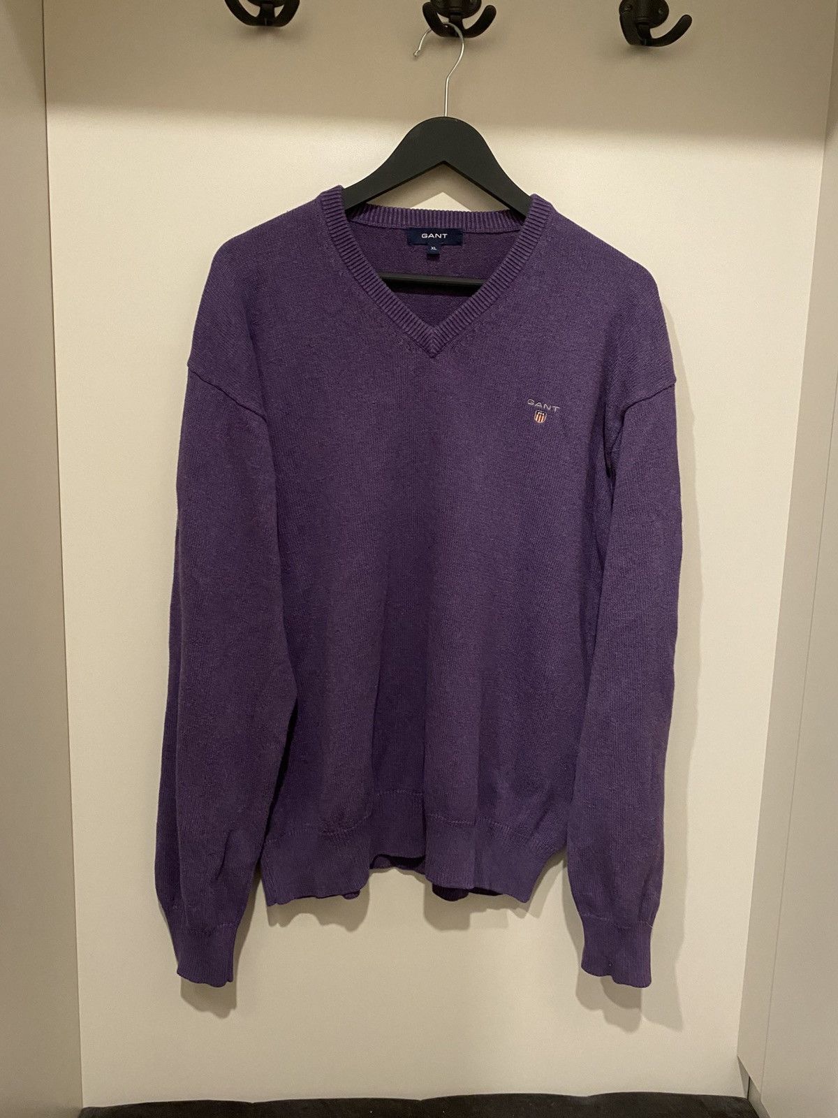 Gant GANT Sweater Purple V-neck Size US XL / EU 56 / 4 - 1 Thumbnail