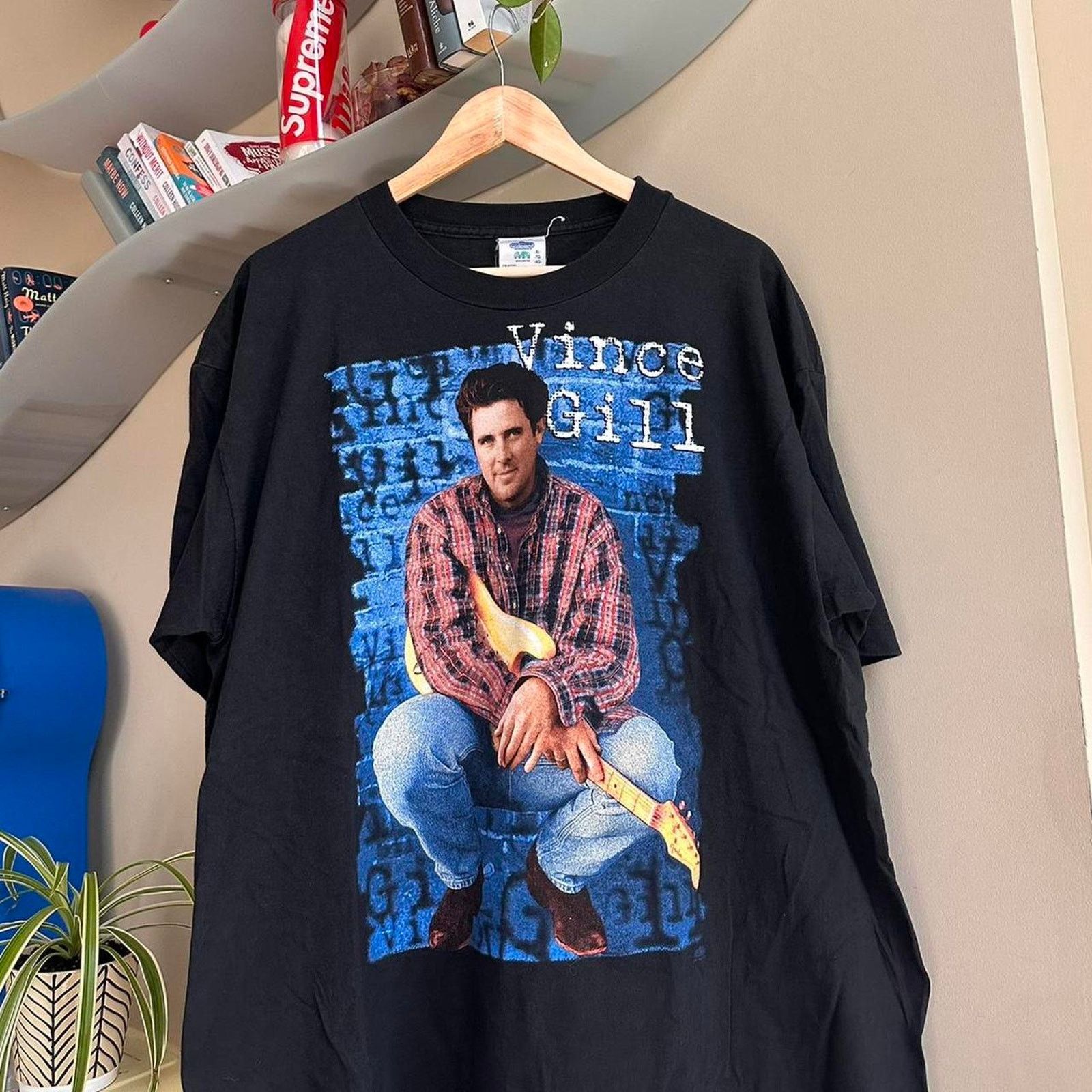 Band Tees × Vintage Vintage Vince Gill Shirt Size US XL / EU 56 / 4 - 2 Thumbnail