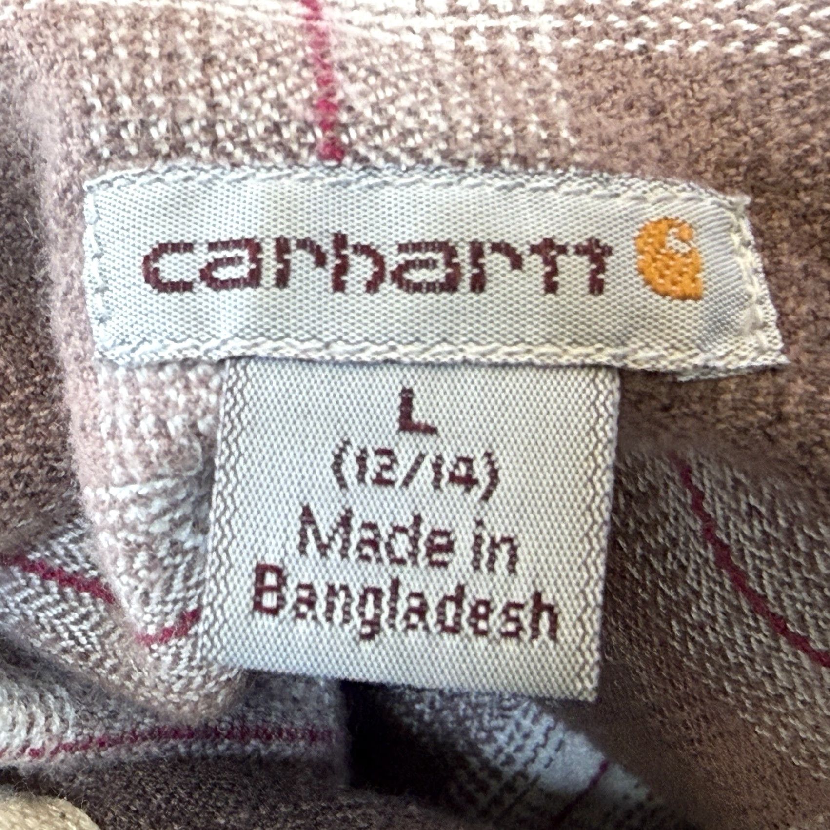 Carhartt VINTAGE Carhartt Hooded Snap Front Lightweight Flannel Shirt Top Brown Plaid Women’s Large 12/14 Long Sleeve Outdoor Workwear Size L / US 10 / IT 46 - 6 Thumbnail