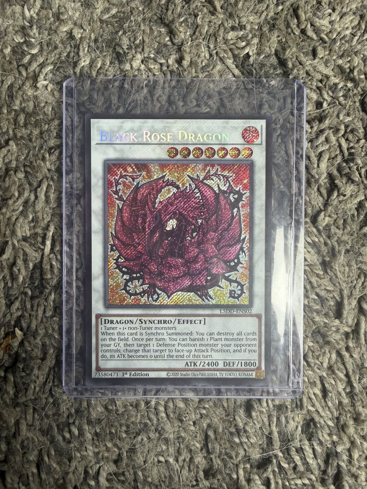 Hypebeast 2020 Konami Yu-Gi-Oh! Black Rose Dragon Card Size ONE SIZE - 1 Thumbnail