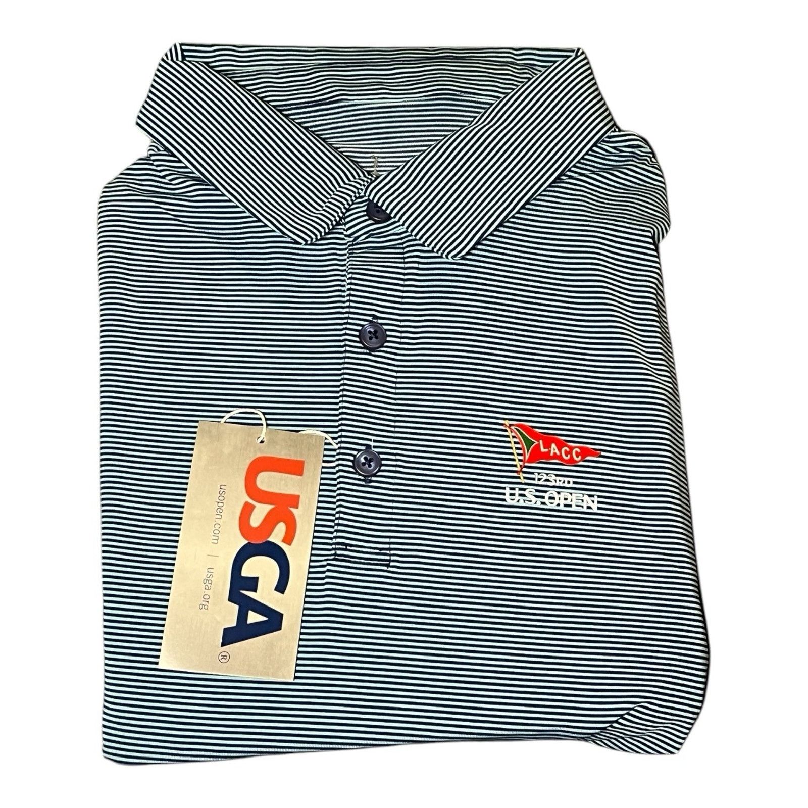 Golf Wang US Open USGA LACC Blue Golf Performance Polo XL 123rd NWT Size US XL / EU 56 / 4 - 7 Thumbnail