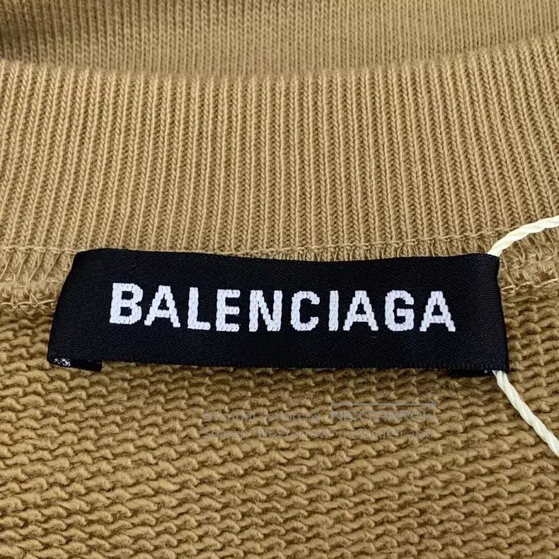 Balenciaga Balenciaga Brown Logo Letter Embroidered Cotton Round Neck Size US M / EU 48-50 / 2 - 5 Thumbnail
