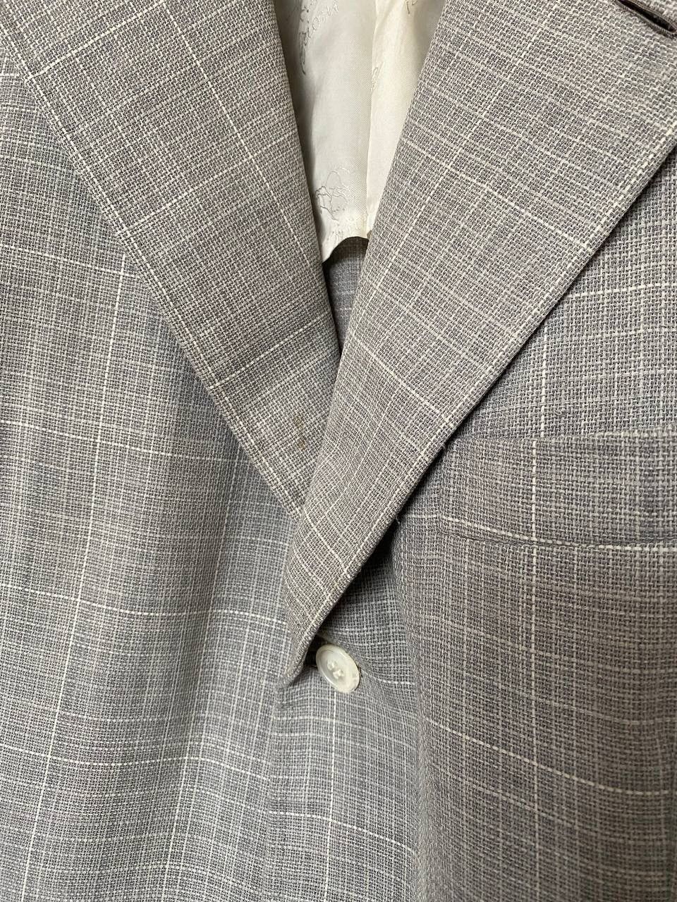 Brioni Brioni Blazer Nomentano Gray Knit Windowpane Wool Sportcoat Size 40S - 2 Thumbnail