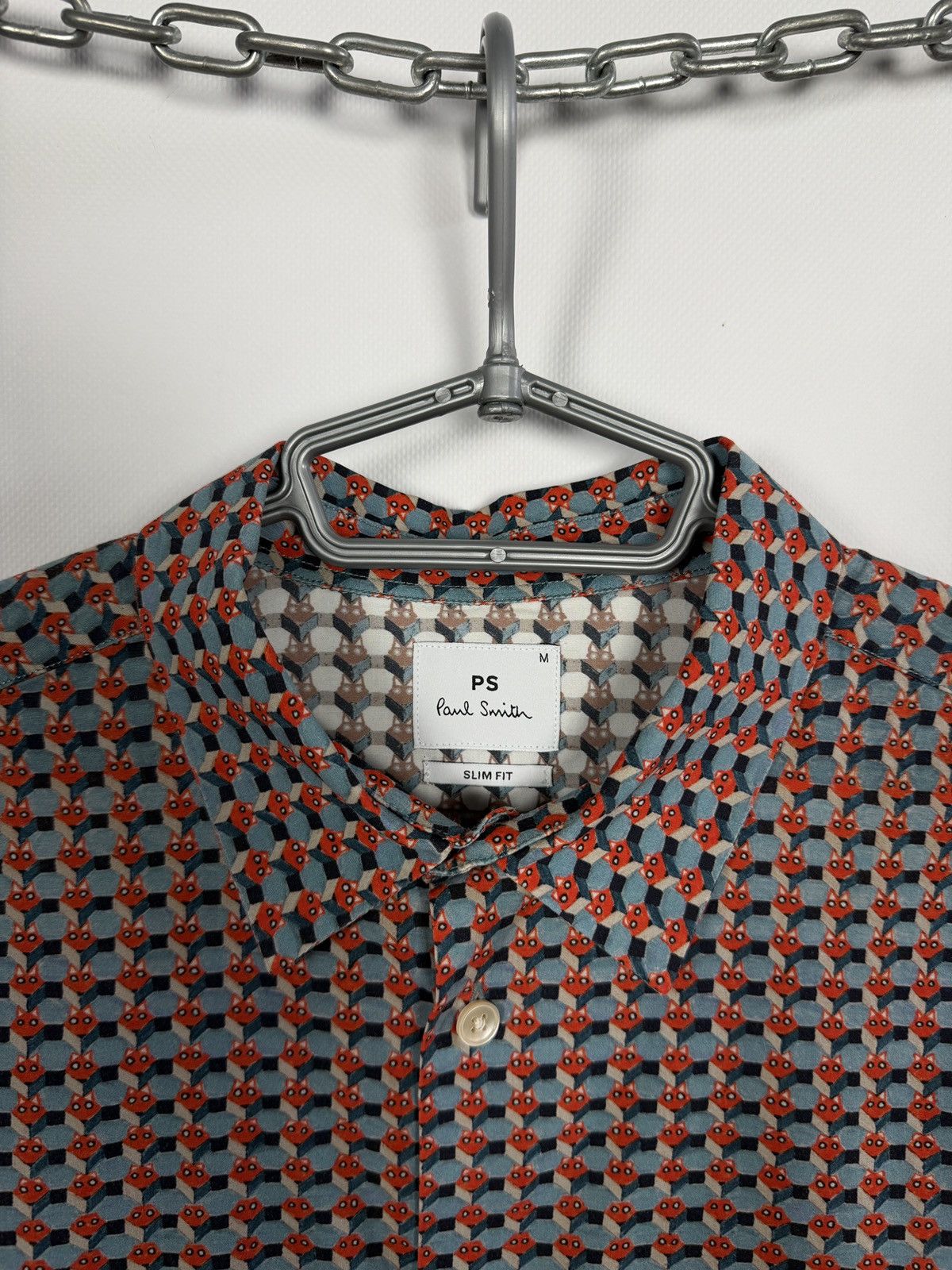 Paul Smith Paul Smith Long Sleeve Geometric Shirt Button Up Slim Fit Size US M / EU 48-50 / 2 - 7 Thumbnail