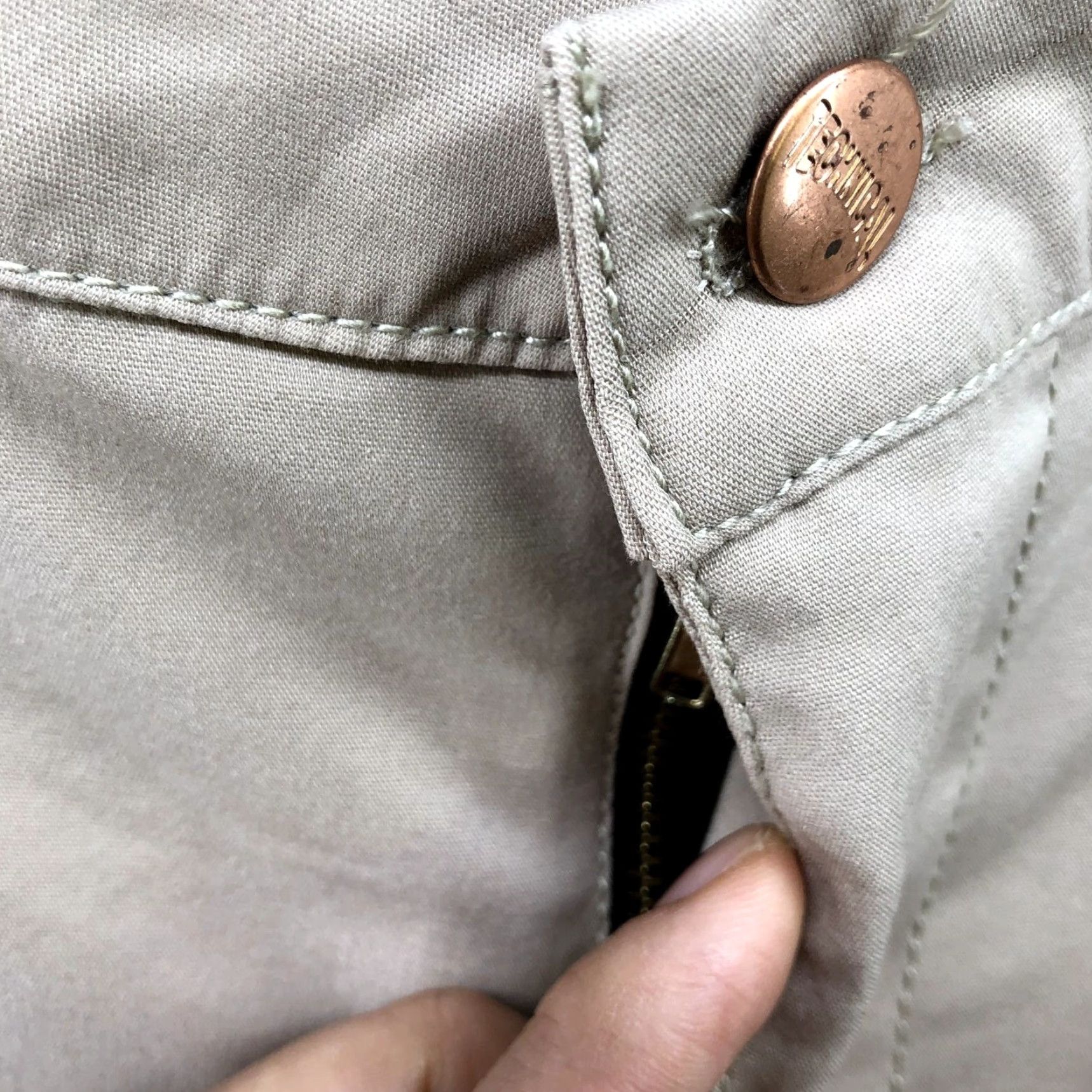 Zara Zara Skinny Pants 28 Beige Cotton Blend Low Rise Ankle Zip Fly Flat Front Lightweight Womens Size 28" / US 6 / IT 42 - 6 Thumbnail