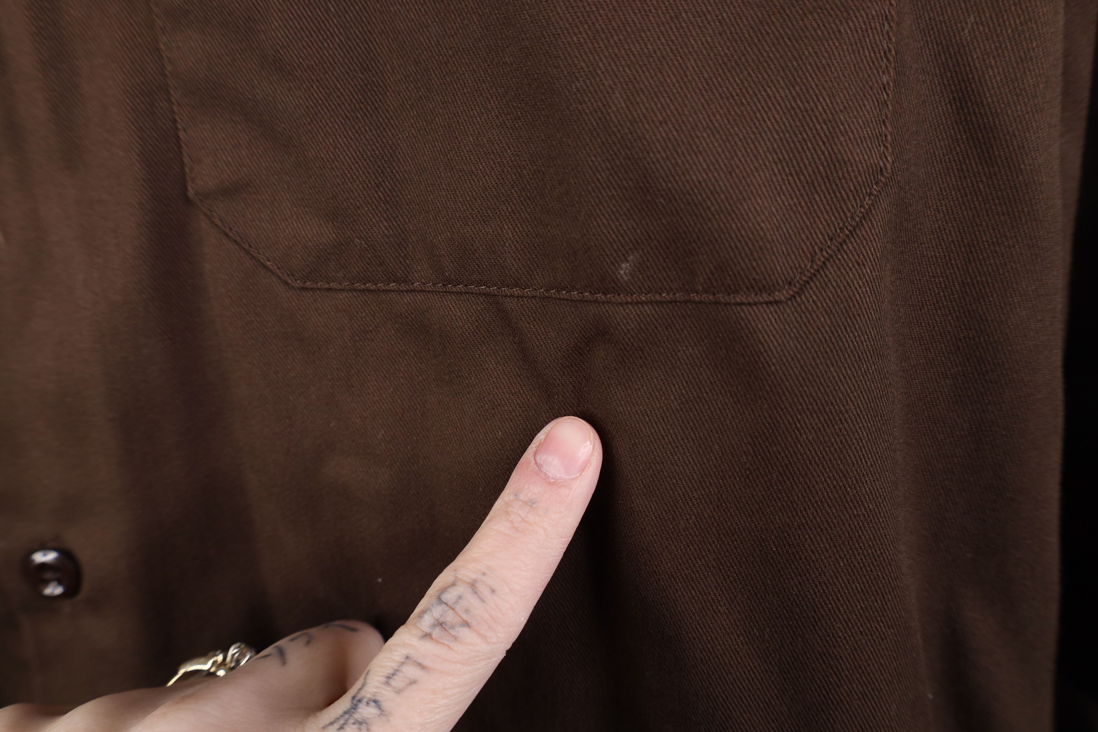 Dickies Vintage Dickies Spell Collared Button Shirt Brown Workwear Size US XXL / EU 58 / 5 - 5 Thumbnail