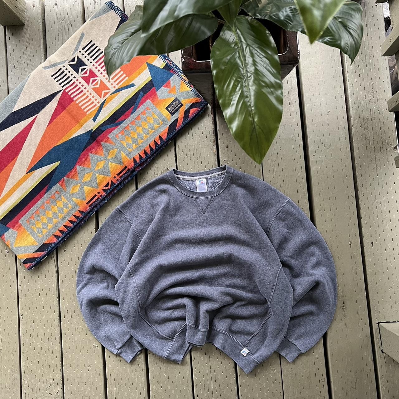 Russell Athletic Vintage 00s Russell Athletic Crewneck Sweatshirt GreyBoxyY2K Size US XL / EU 56 / 4 - 1 Thumbnail