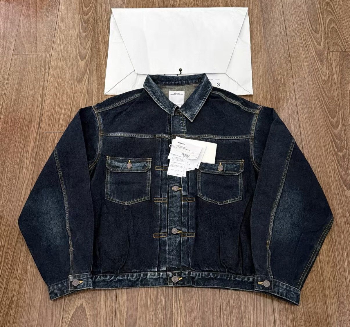 Visvim VISVIM SS 101XX JKT DMGD MUD OD Mud-dyed washed denim jacket Size US L / EU 52-54 / 3 - 3 Thumbnail